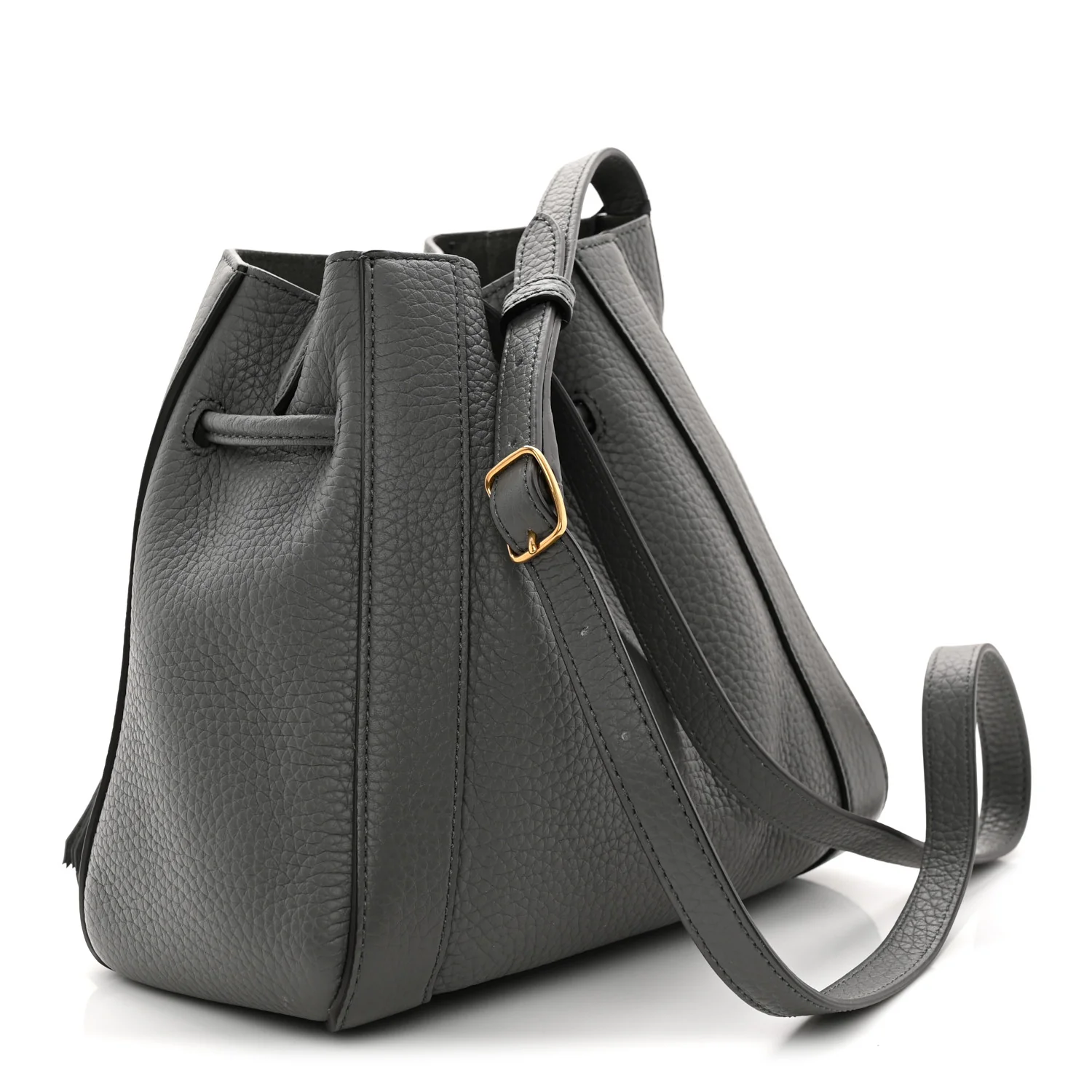 Heavy Grain Calfskin Mini Millie Charcoal - Top Club