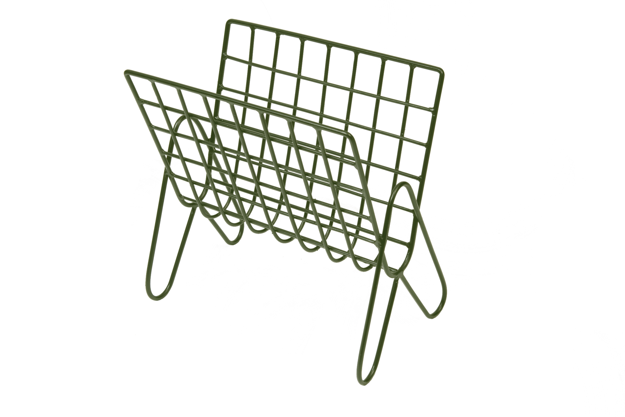 Magazine rack Duke olijfgroen