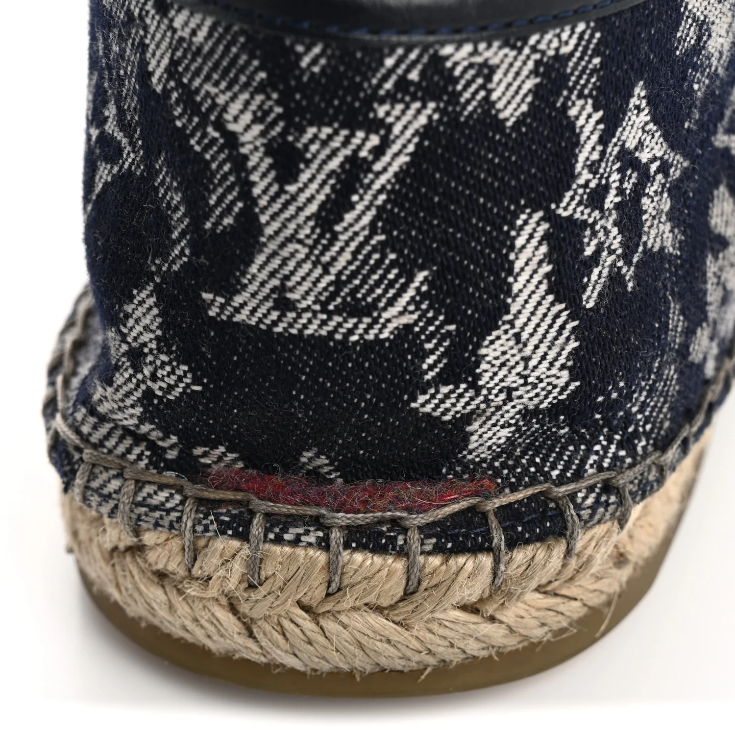 Monogram Denim Espadrille Flats 8.5 Blue - Top Club