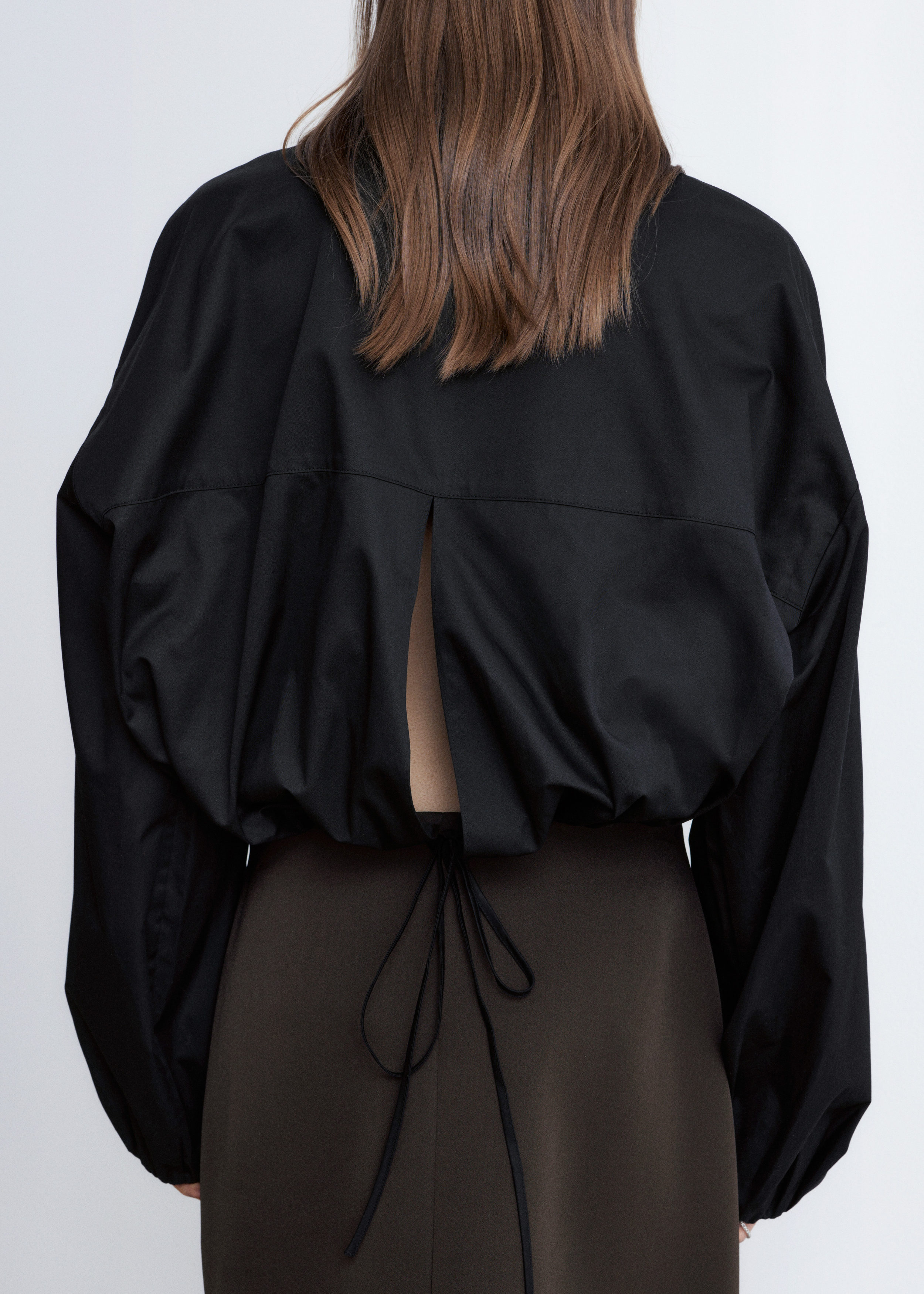 & Other Stories CROPPED DRAWSTRING SHIRT