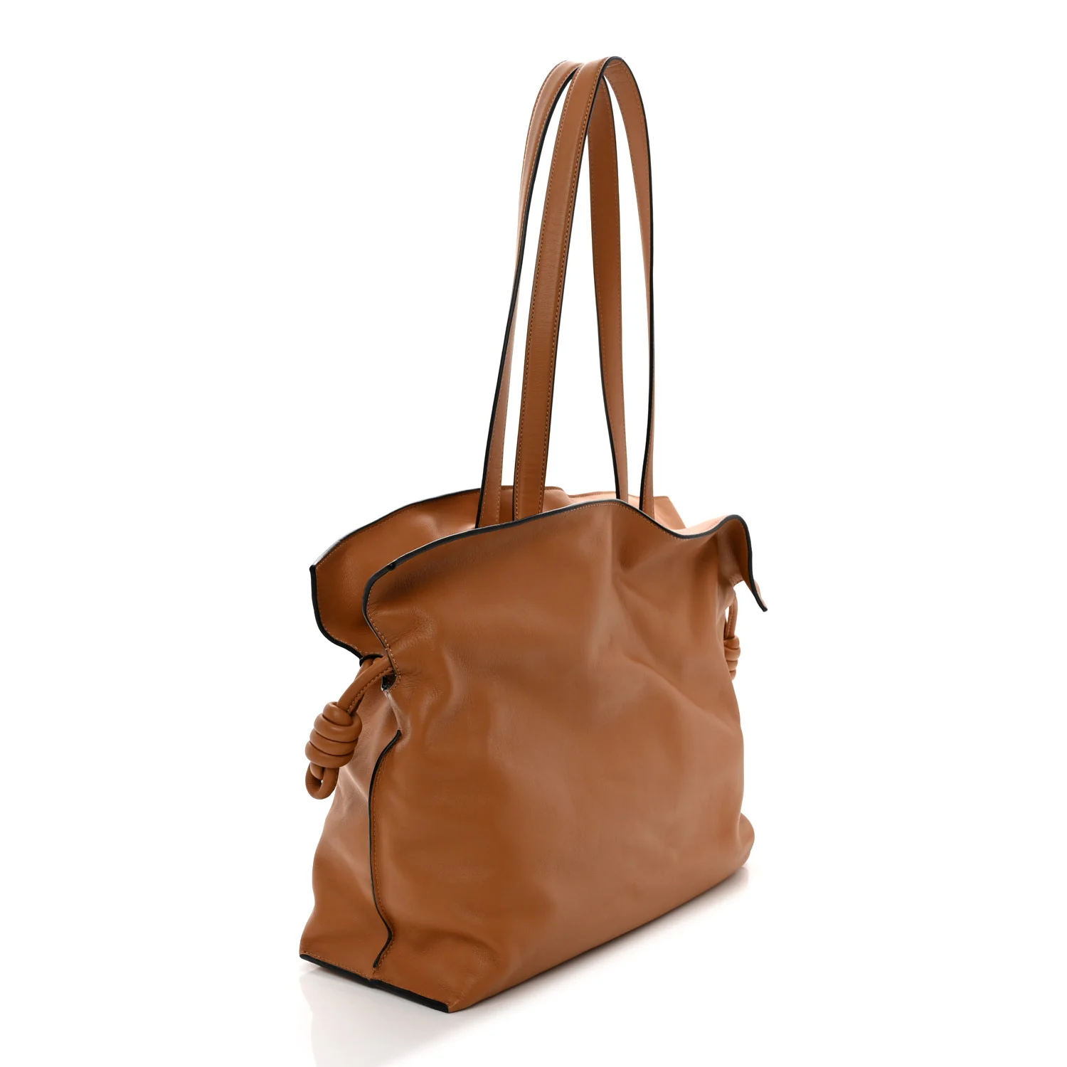 Calfskin Large Flamenco Knot Bag Warm Desert - Top Club