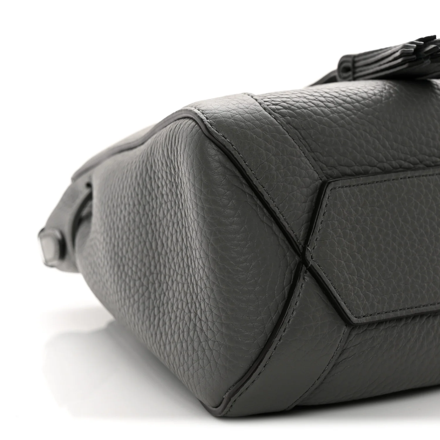 Heavy Grain Calfskin Mini Millie Charcoal - Top Club