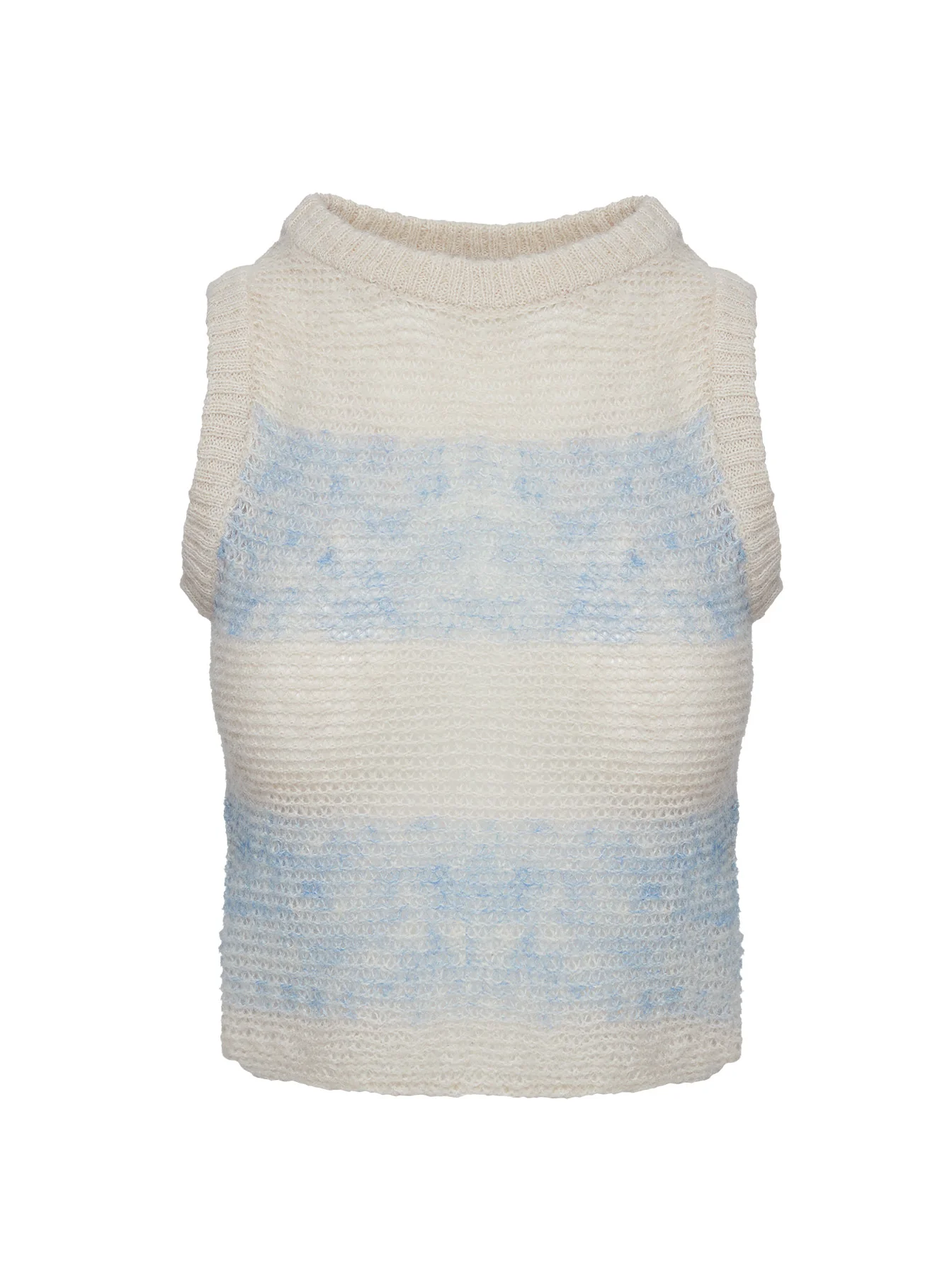 Asumi Knit Top Cream/blue