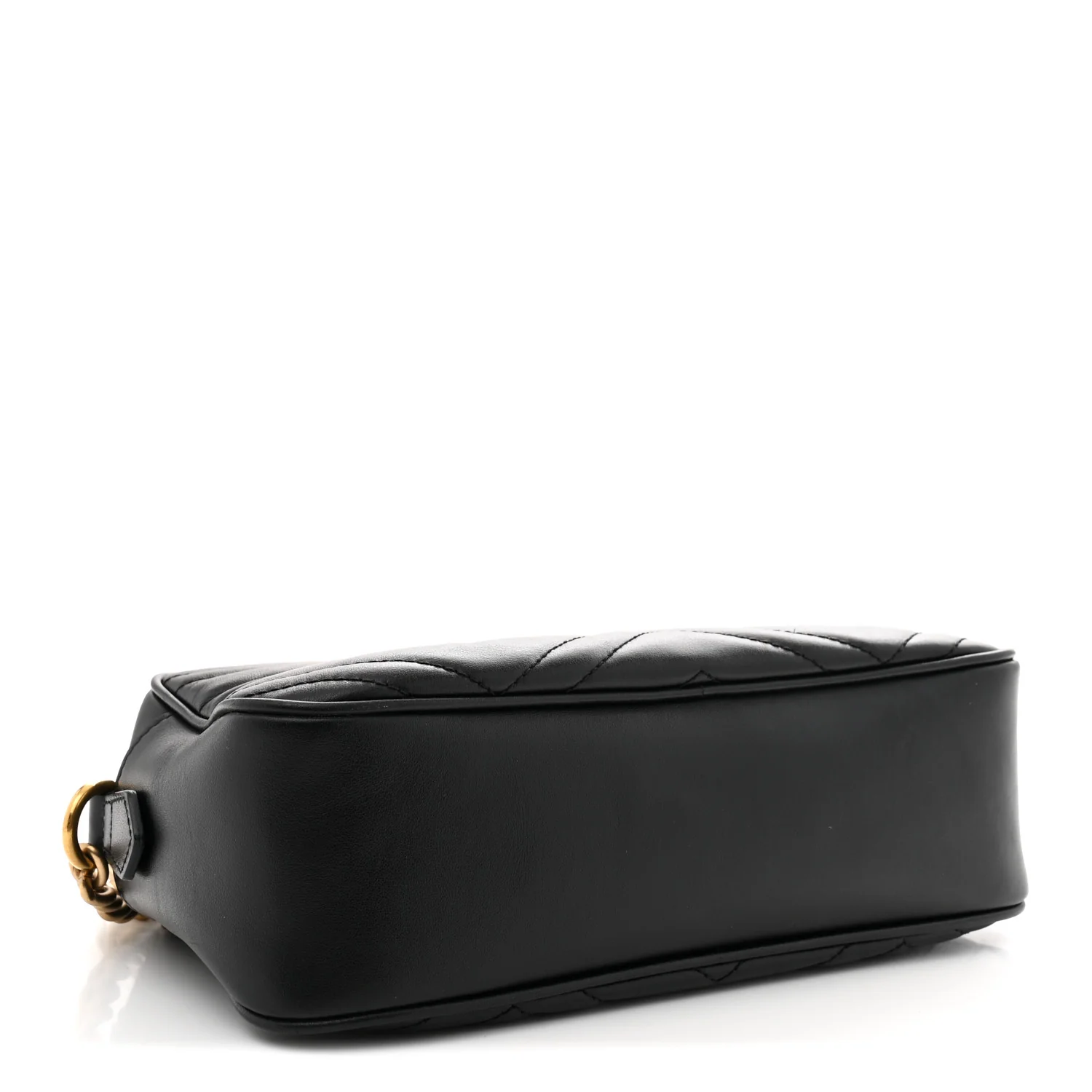 Calfskin Matelasse Small GG Marmont Chain Shoulder Bag Black - Top Club