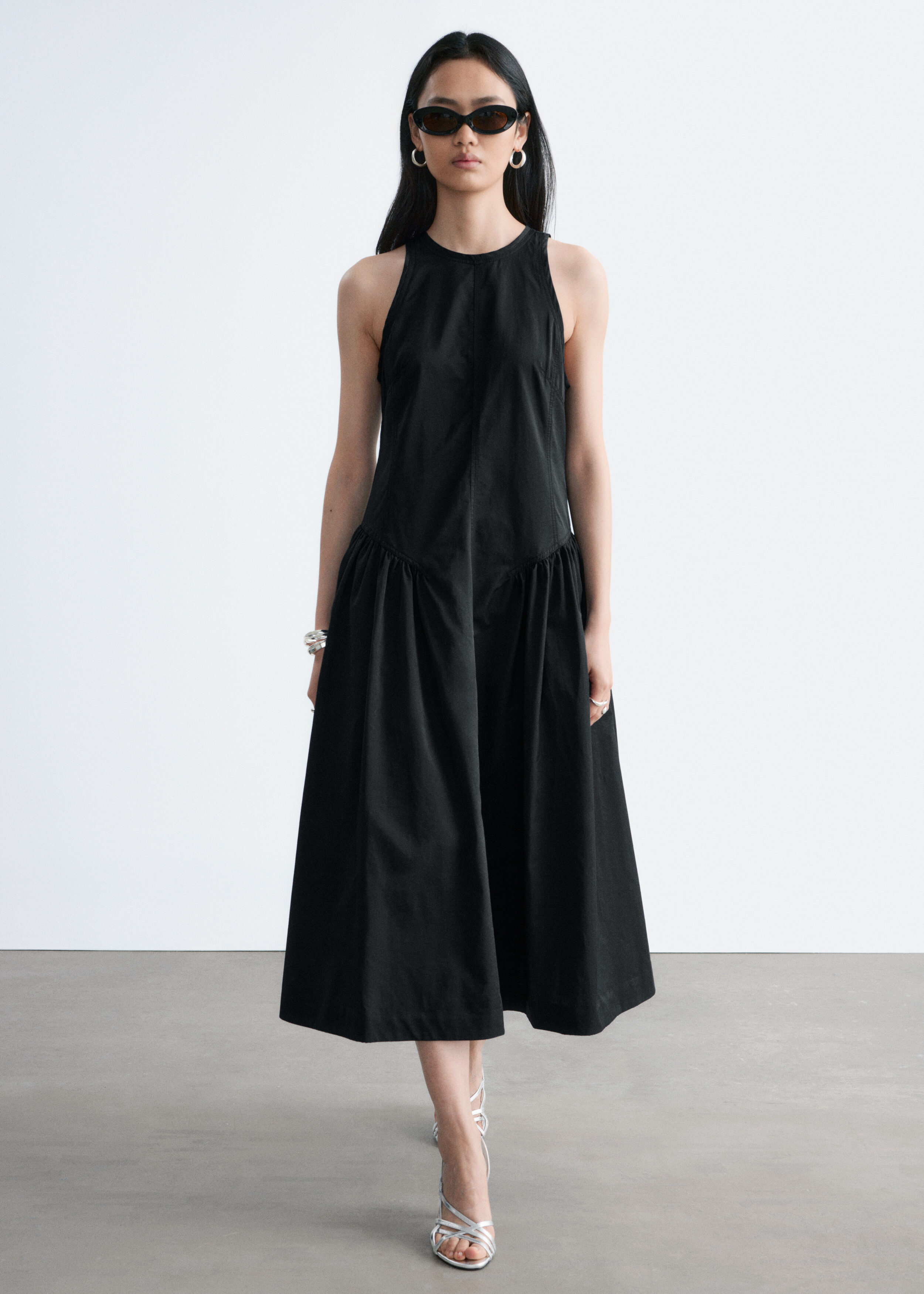 & Other Stories FLARED MIDI DRESS