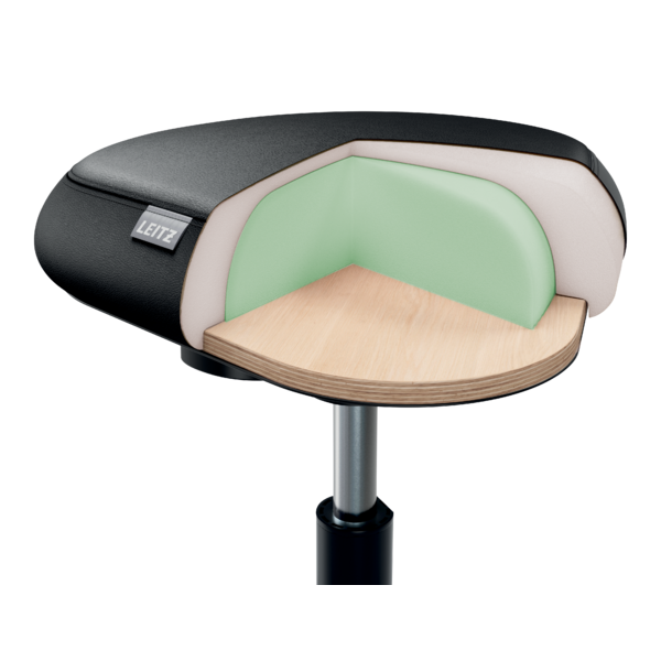 Kruk Ergo actieve met wielen en comfort zitting