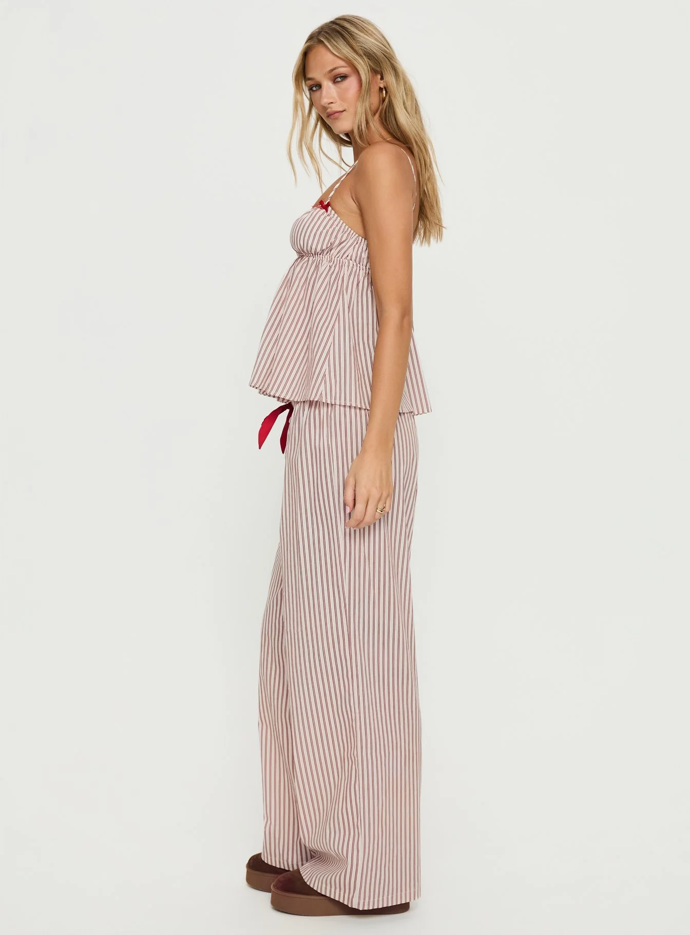 Chill Club Sleep Relaxed Pants Red / White Stripe