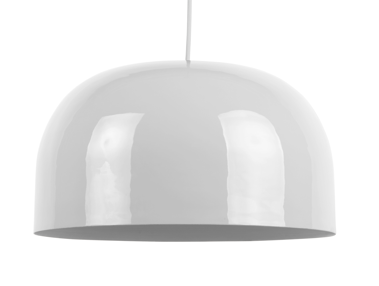 Pendant lamp Dome enamel white