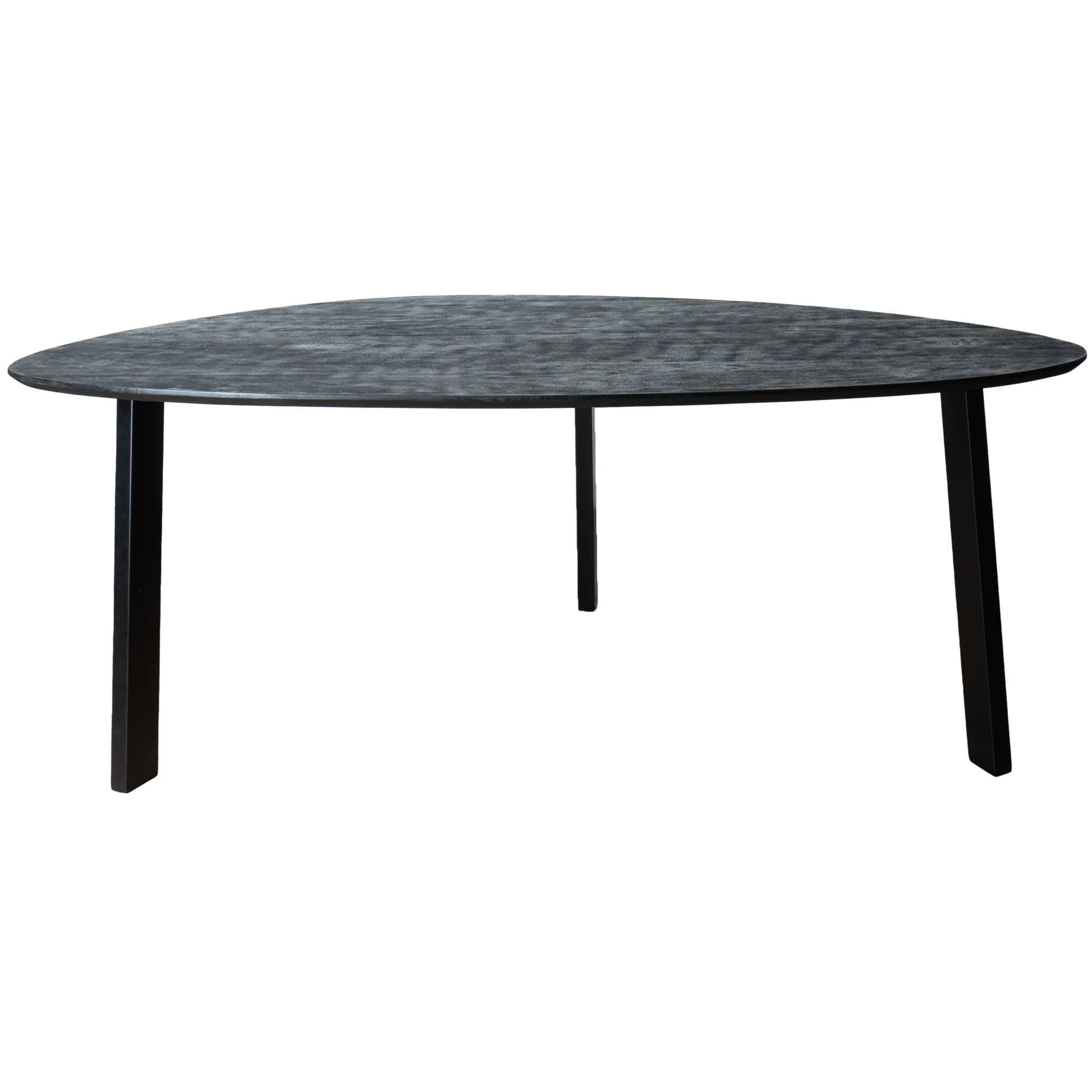 Eettafel Tinus Zwart - Kiezelvormig 200 cm