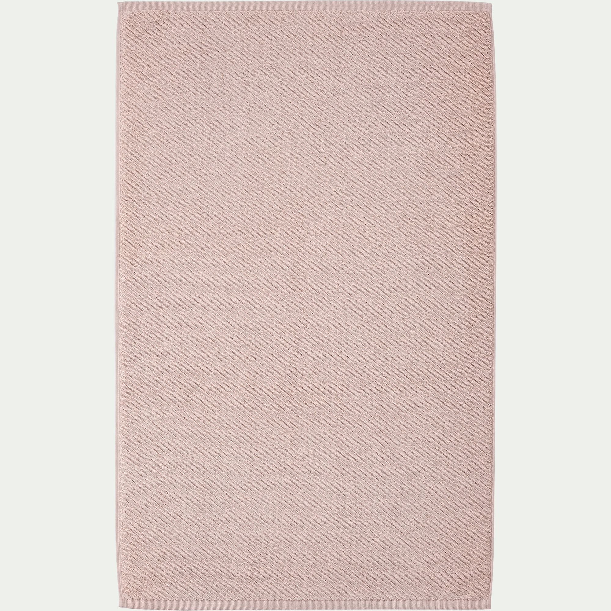 COLINE - Tapis de bain en coton bio - rose rosa 50x80cm