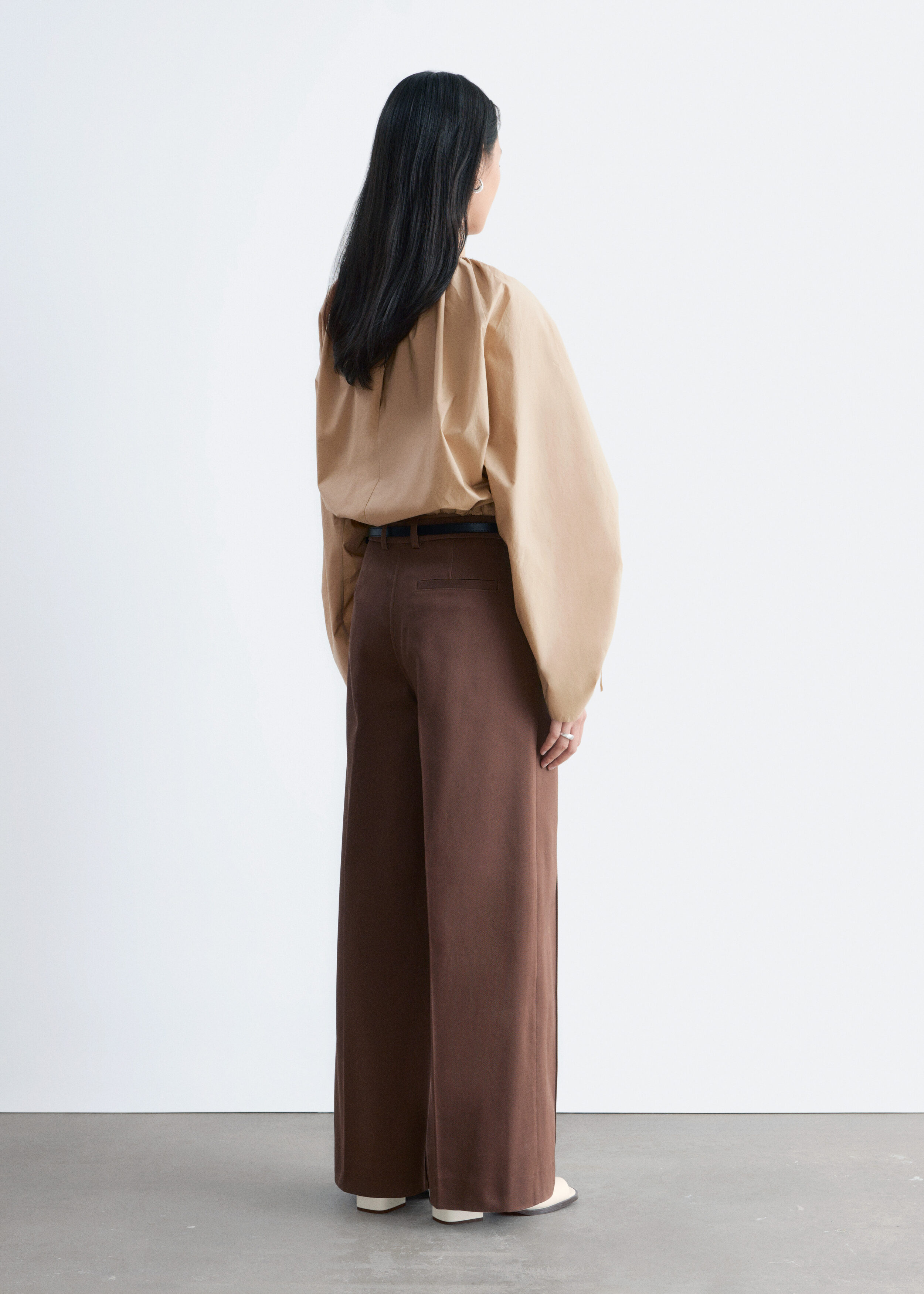 & Other Stories PRESS-CREASE COTTON TROUSERS