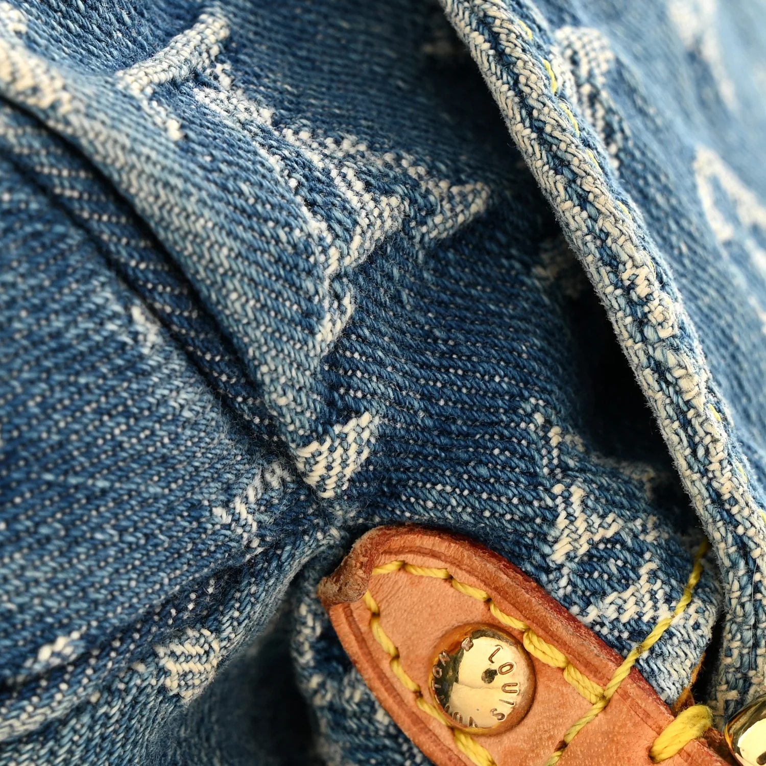 Monogram Denim Mini Pleaty Blue - Top Club
