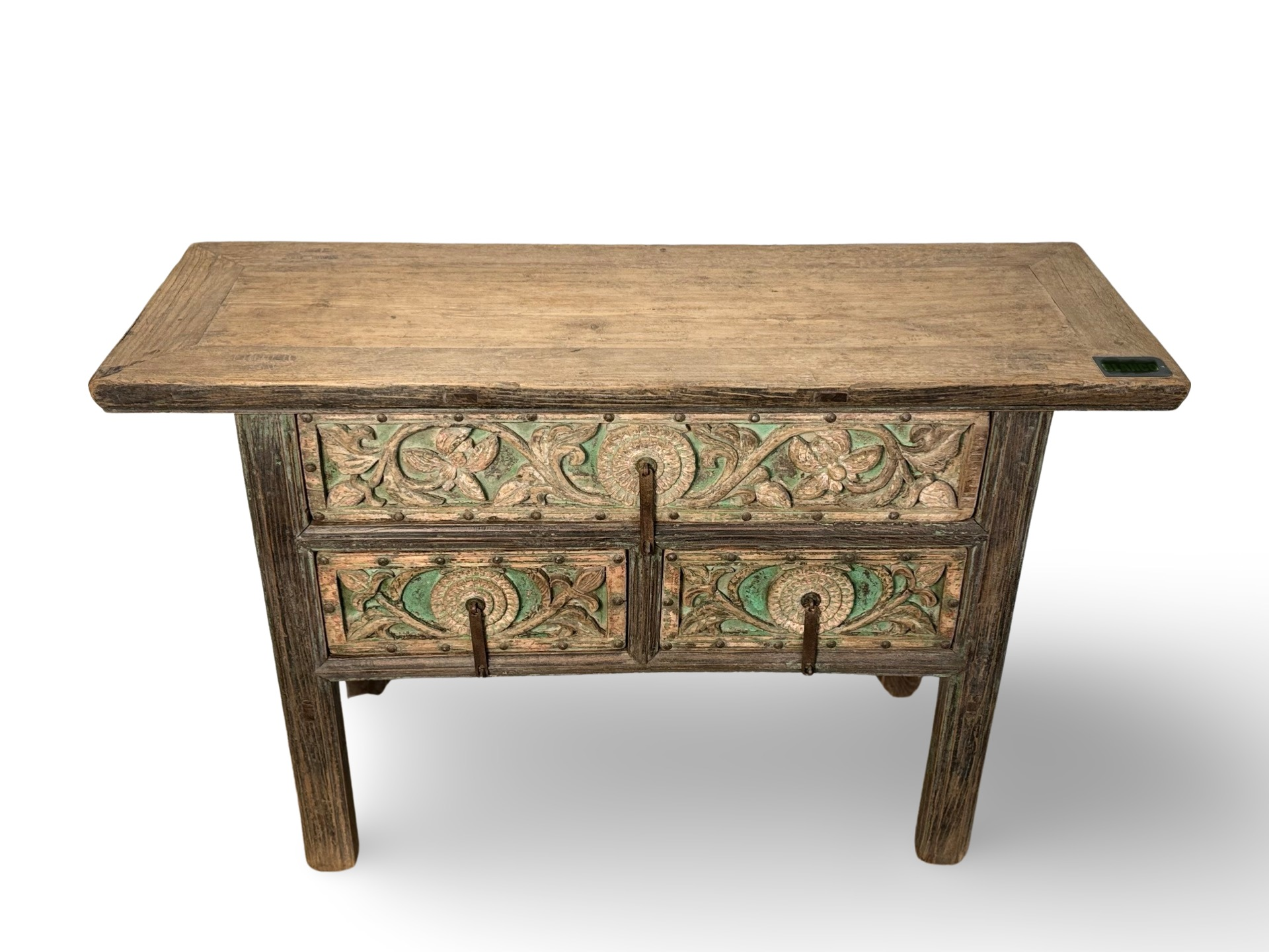 Wandtafel Snijwerk groen 3 lades