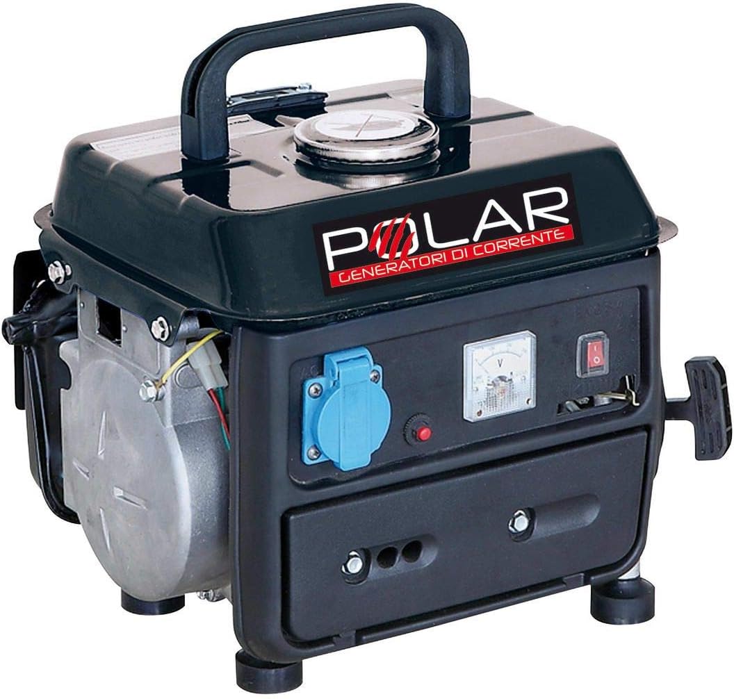 GENERATORE DI CORRENTE 2T 220V. POTENZA 07/08 KW 1 PRESA 220V. + 12V. AVVIAMENTO MANUALE. CAPACITA SERBATOIO LT.4.2 2HP DIM.38.5 X 33 X 33 MISCELA 2% POLAR ARTICOLO 67104L VINCO