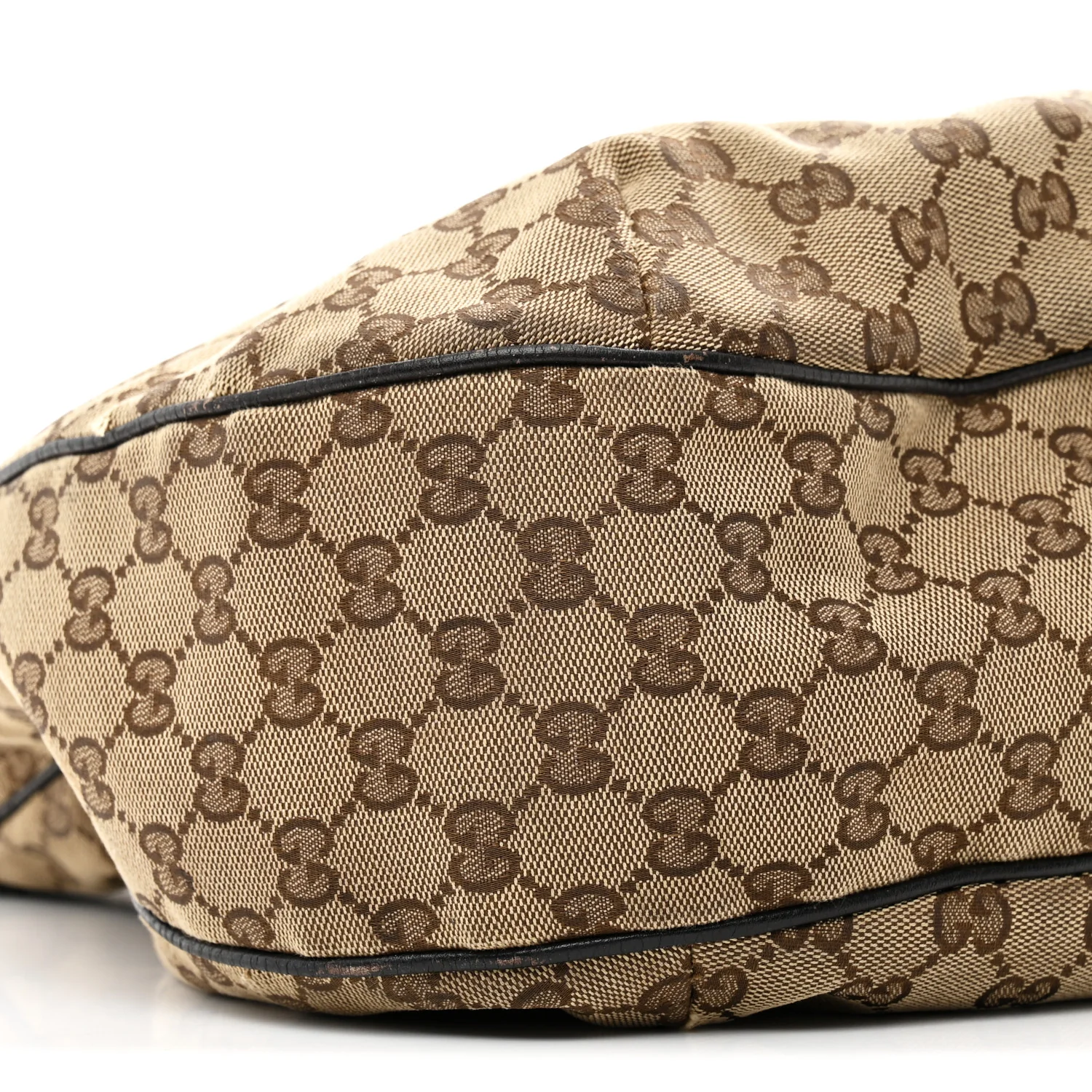 Monogram Large New Ladies Web Hobo Dark Brown - Top Club