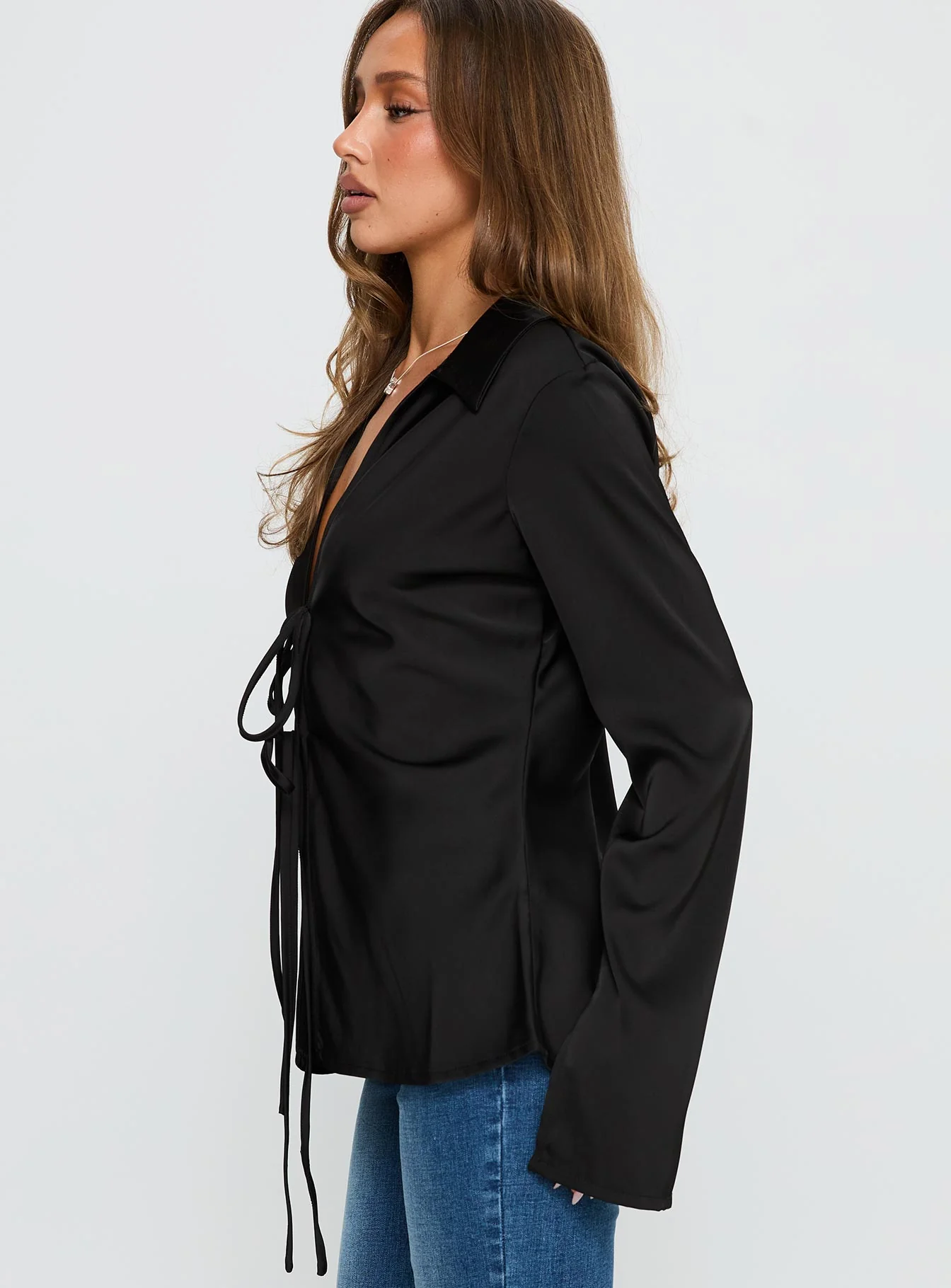 Way Life Goes Long Sleeve Top Black