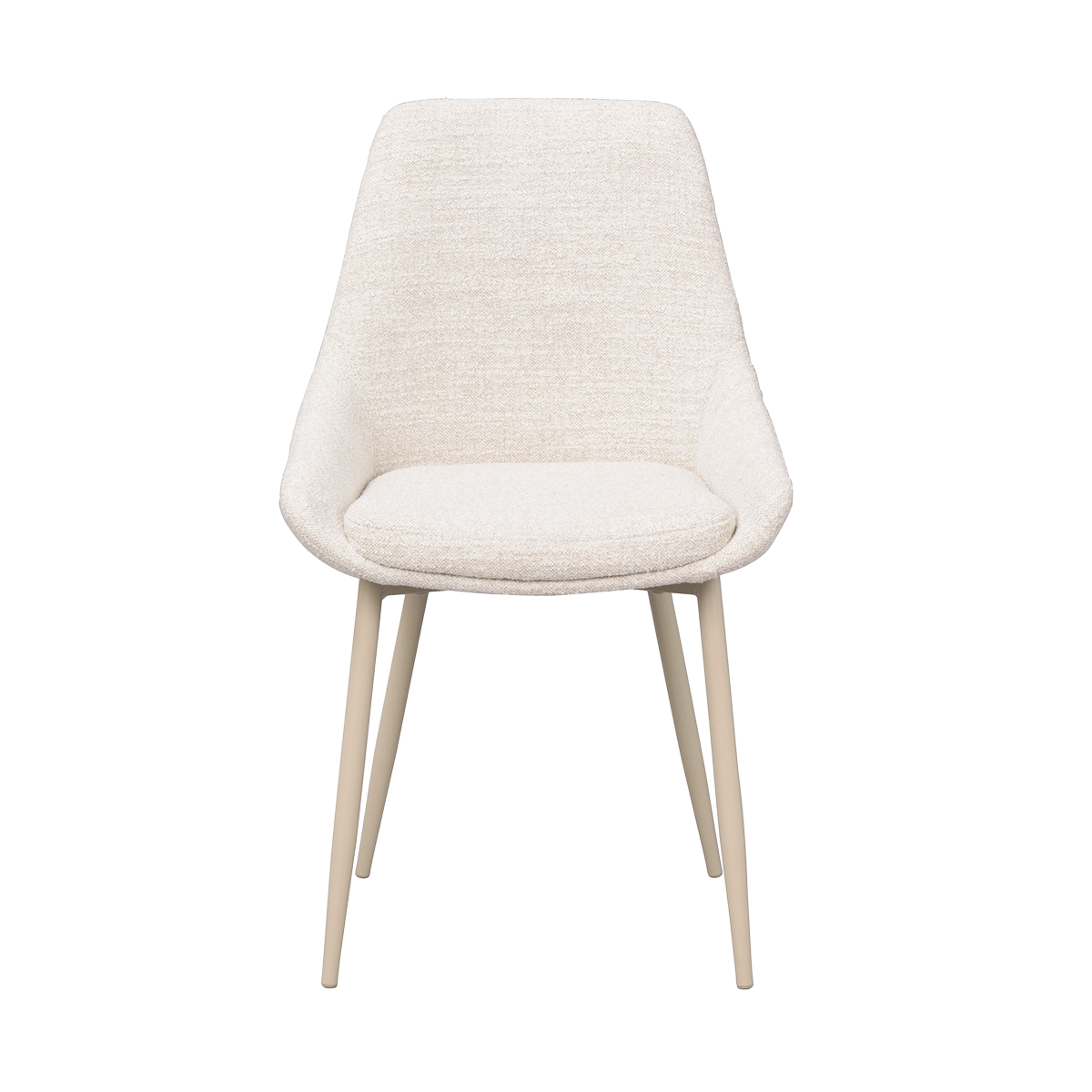 Eetkamerstoel Sierra - beige poten Licht beige