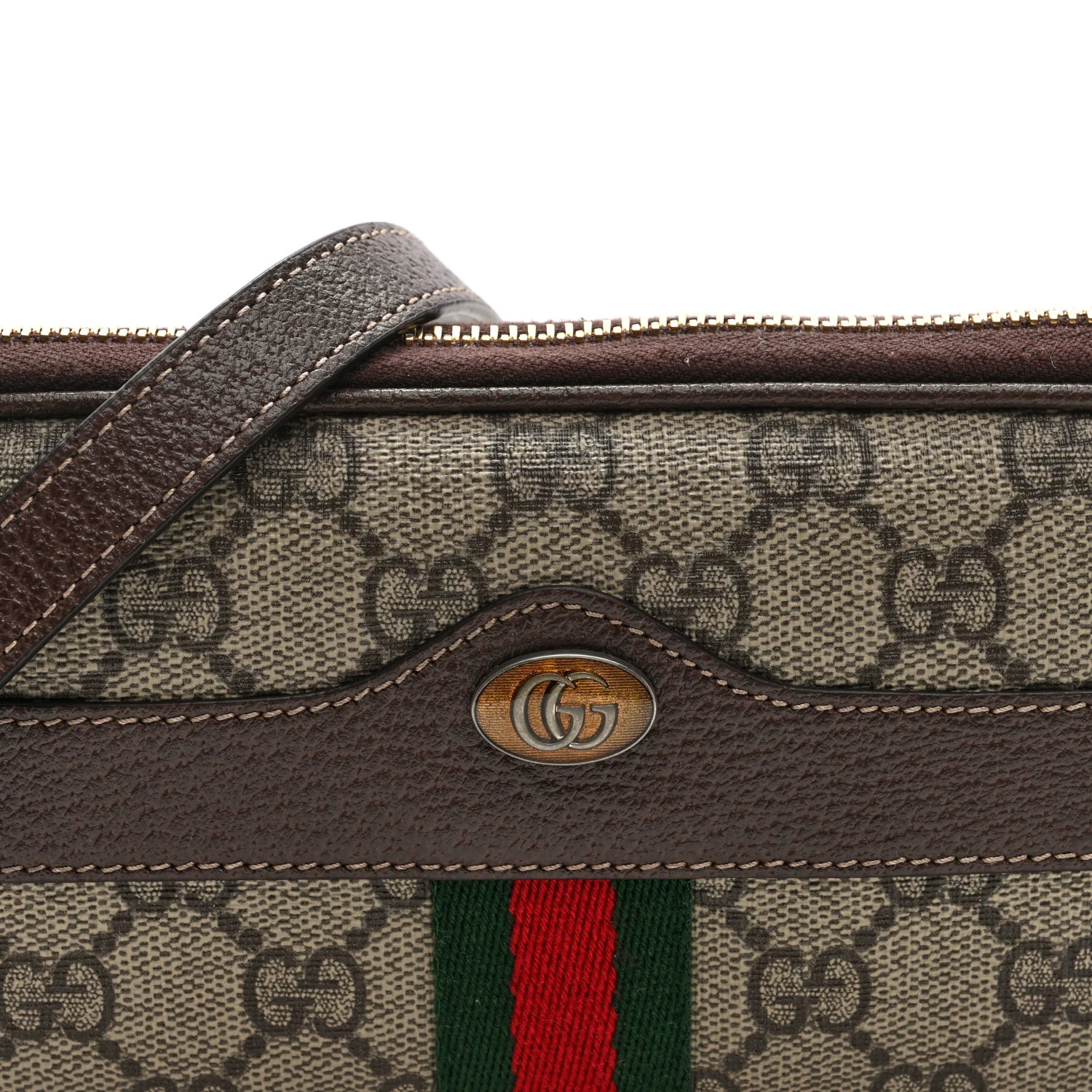 GG Supreme Monogram Web Mini Ophidia GG Bag Brown - Top Club