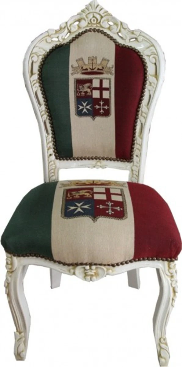 Baroque Dining Chair Italy / Cream Antique Style