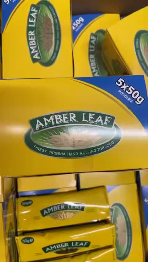 Amber Leaf Yellow Hand Rolling Tobacco (Original) 50Gx5 Packs - www.Smoke-UK.com