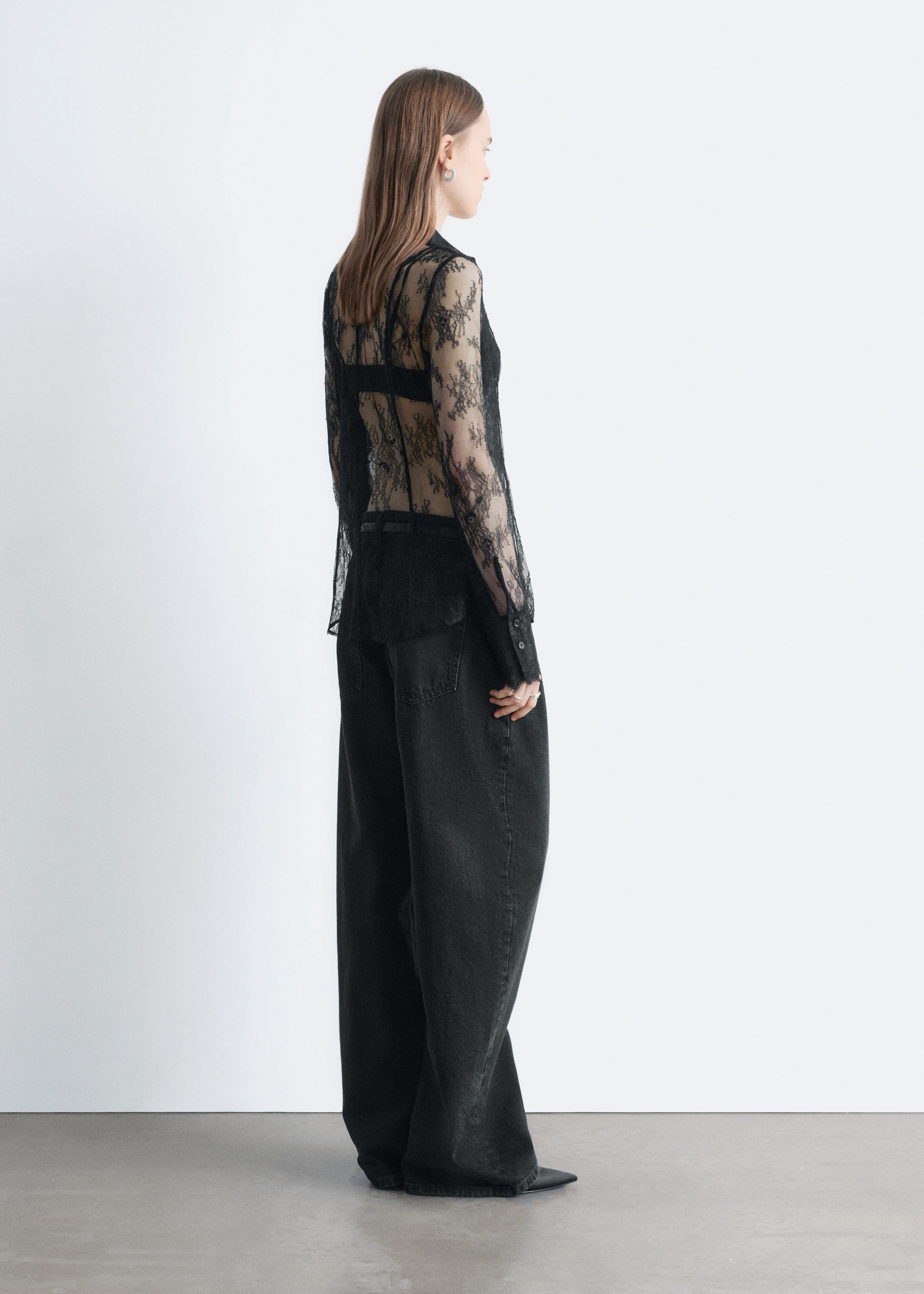 & Other Stories TAPERED LACE SHIRT