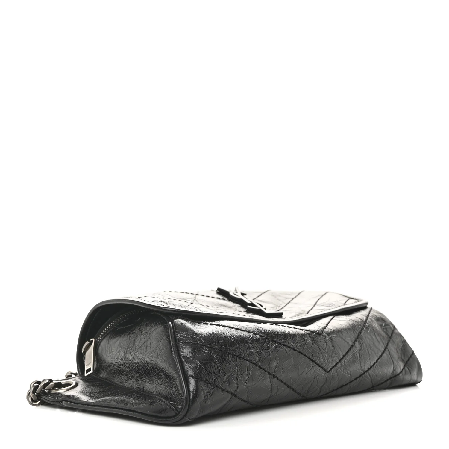 Crinkled Calfskin Matelasse Monogram Niki Body Bag Black - Top Club