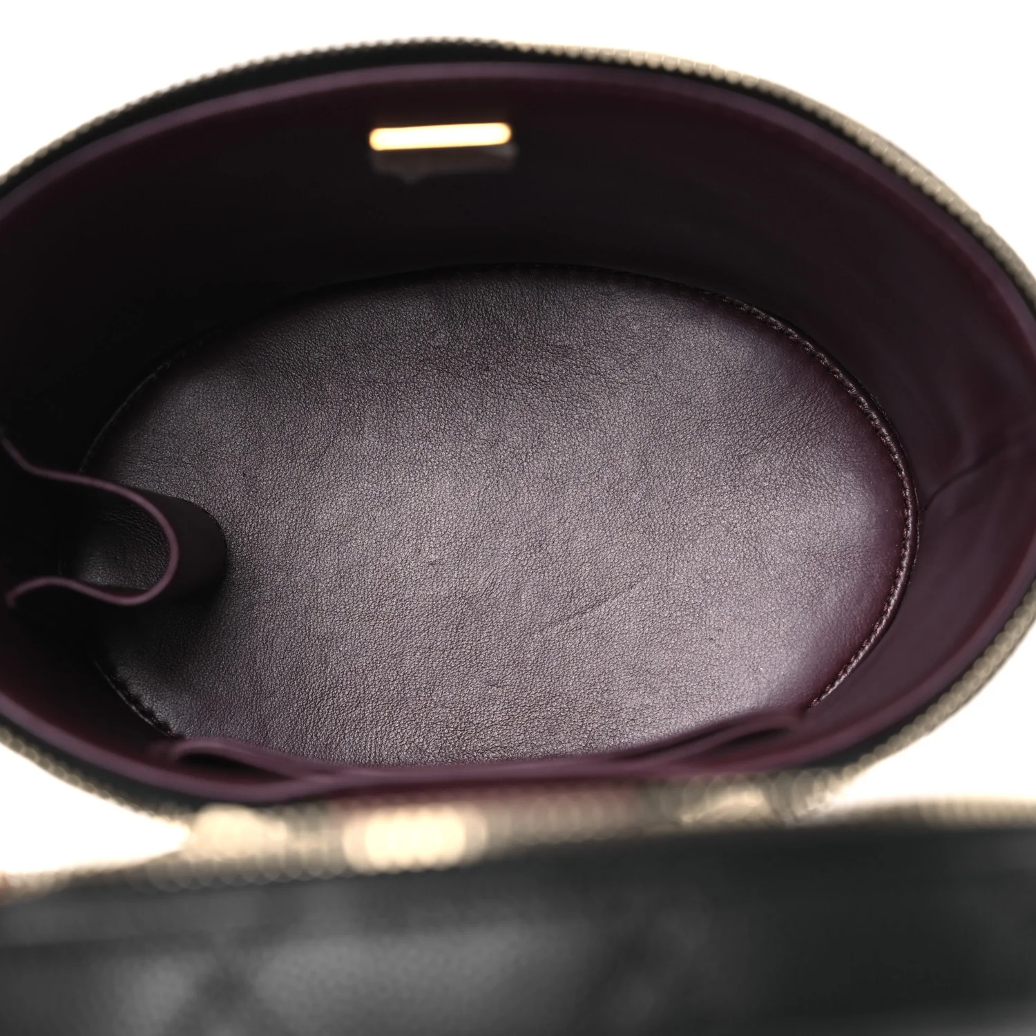 Caviar Quilted Top Handle Vanity Case Black - Top Club