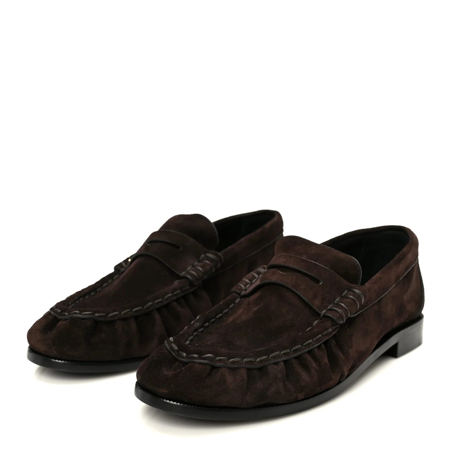 Suede Le Loafer 15 Penny Slippers 37 Dark Chocolate - Top Club