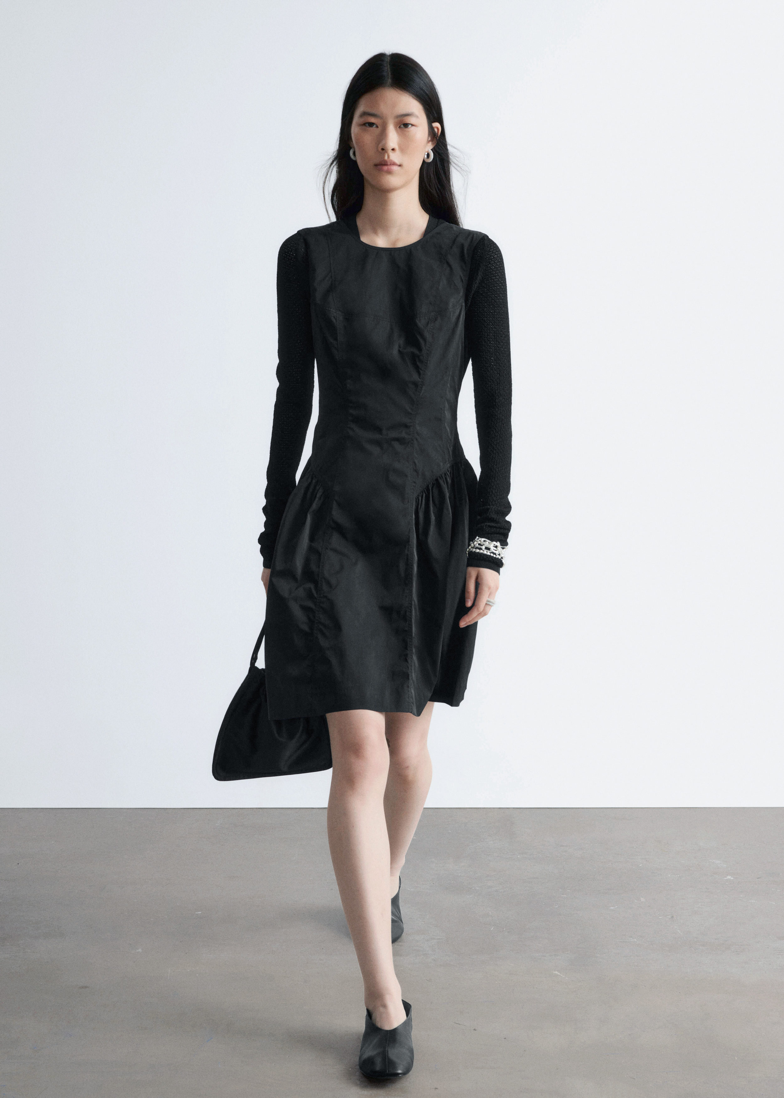 & Other Stories PEPLUM MINI DRESS