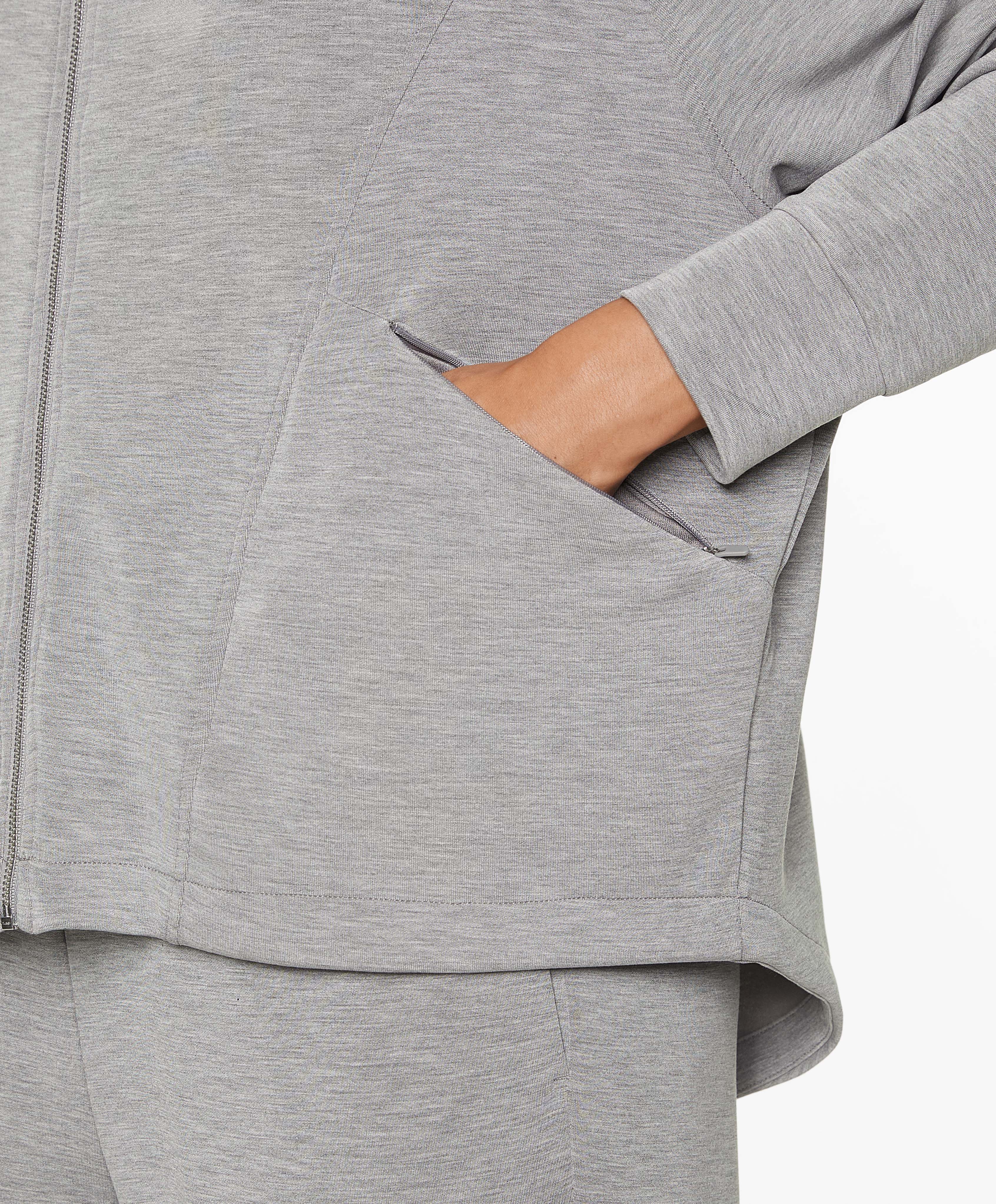 OYSHO Knit hooded jacket with modal