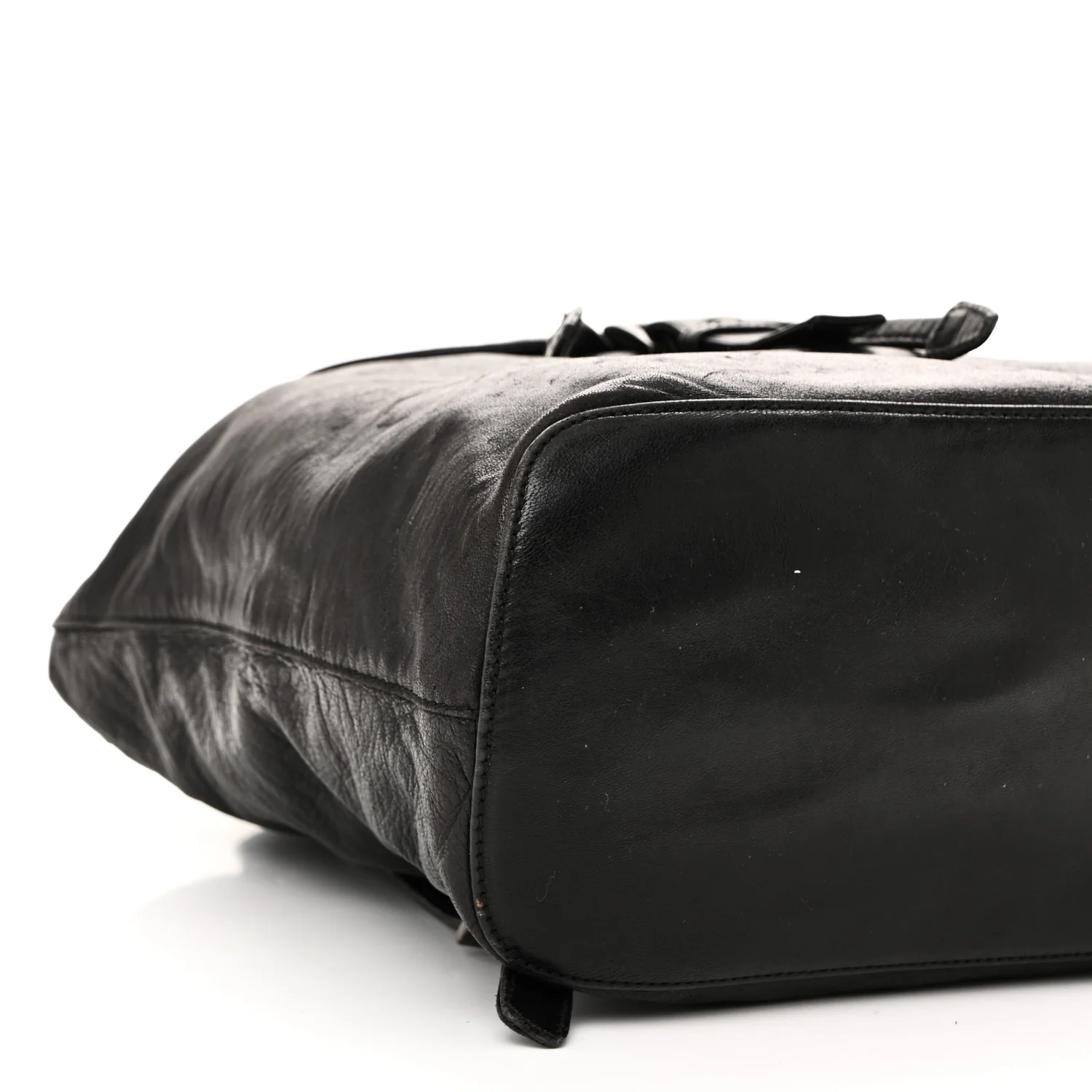 Soft Calfskin Cinch Backpack Black - Top Club
