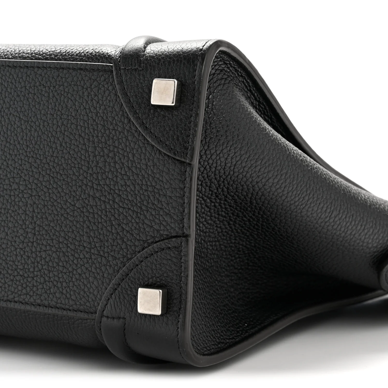 Drummed Calfskin Micro Luggage Black - Top Club