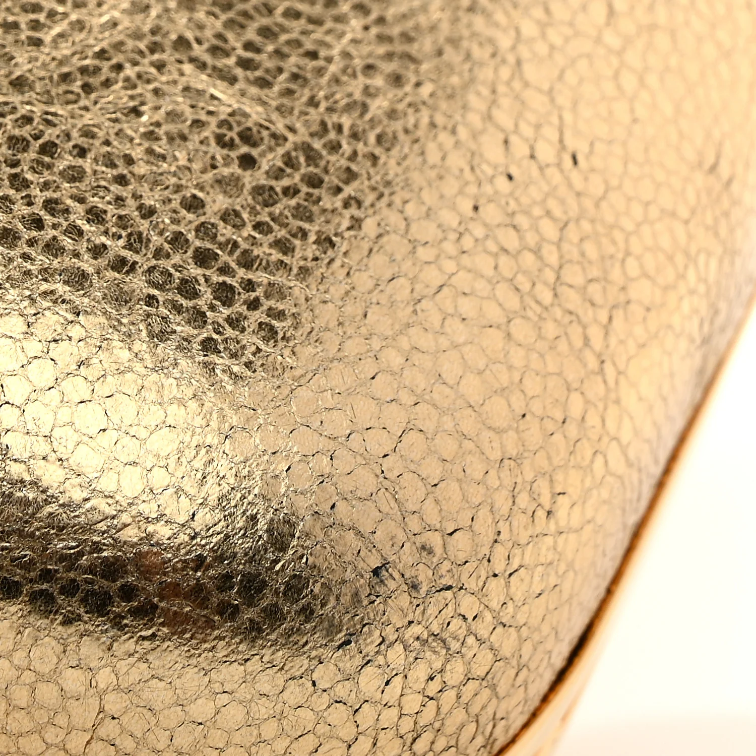 Metallic Nappa Skull Box Clutch Gold - Top Club