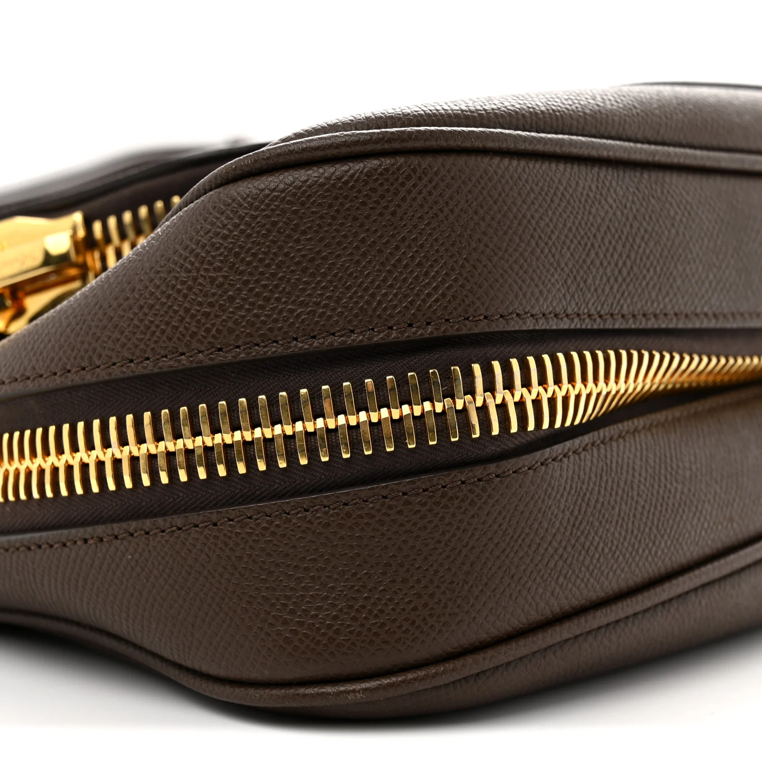 Grained Calfskin Medium Jennifer Crossbody Bag Brown - Top Club