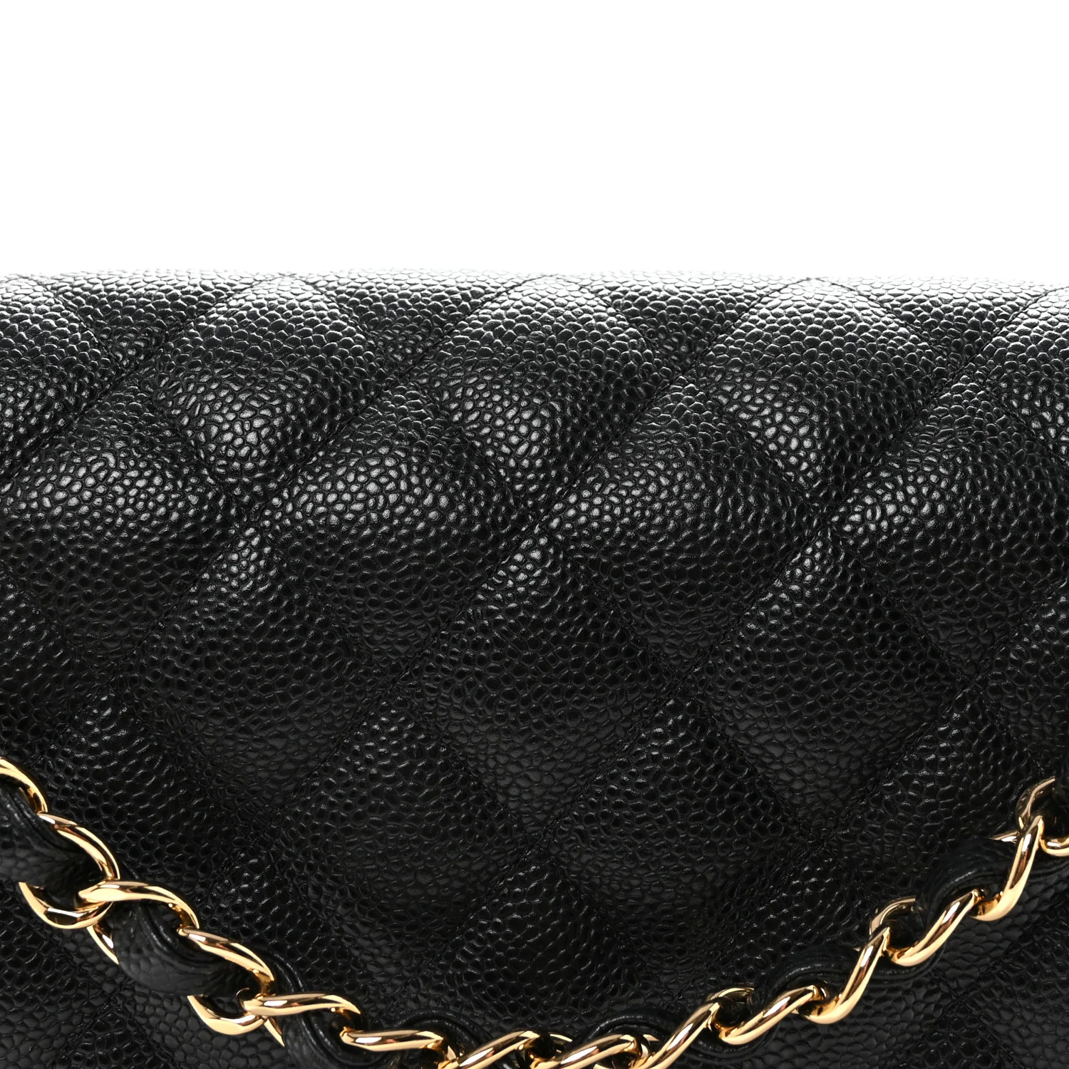Caviar Quilted Jumbo Double Flap Black - Top Club