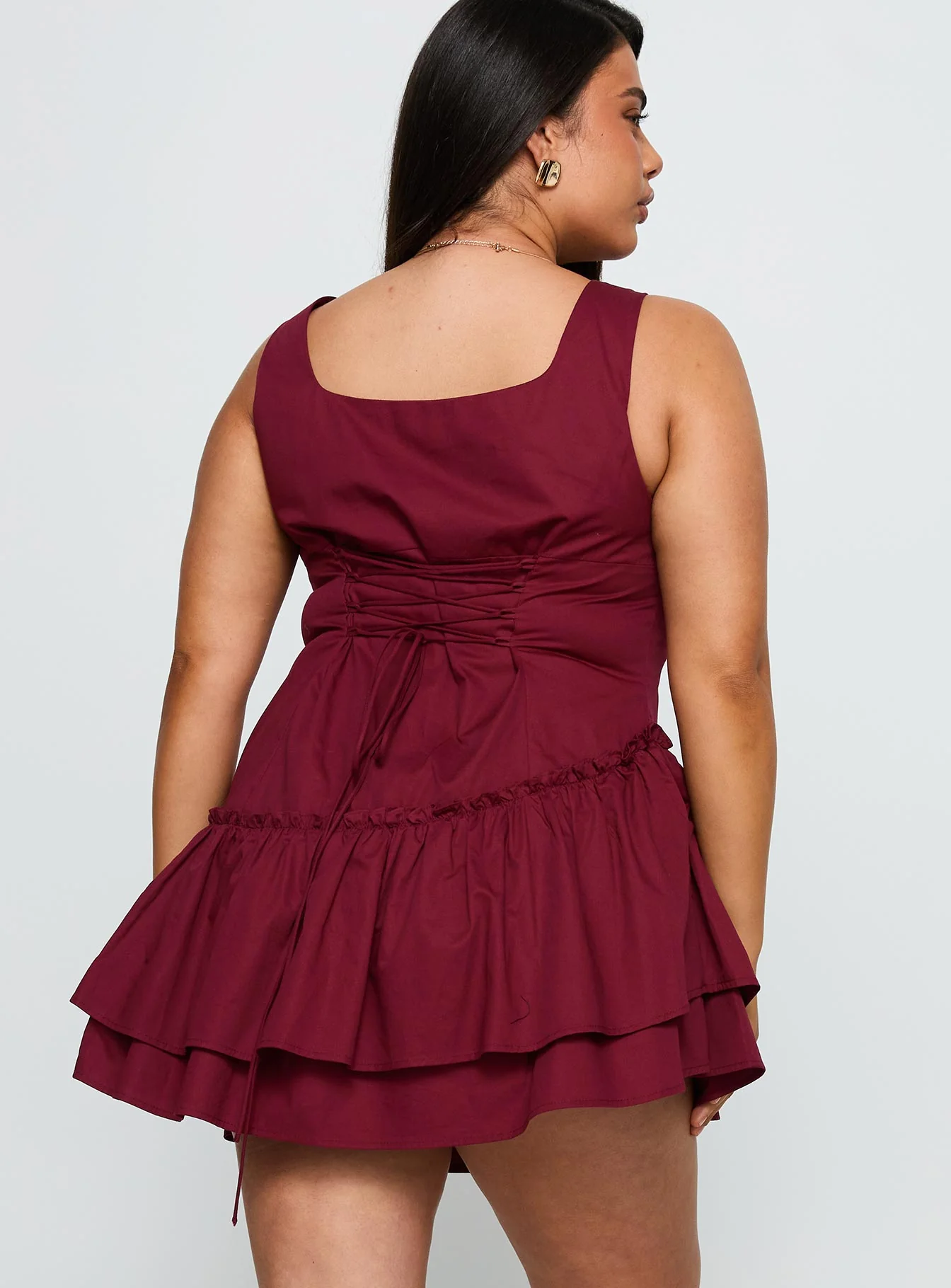 Shantelle Romper Burgundy Curve
