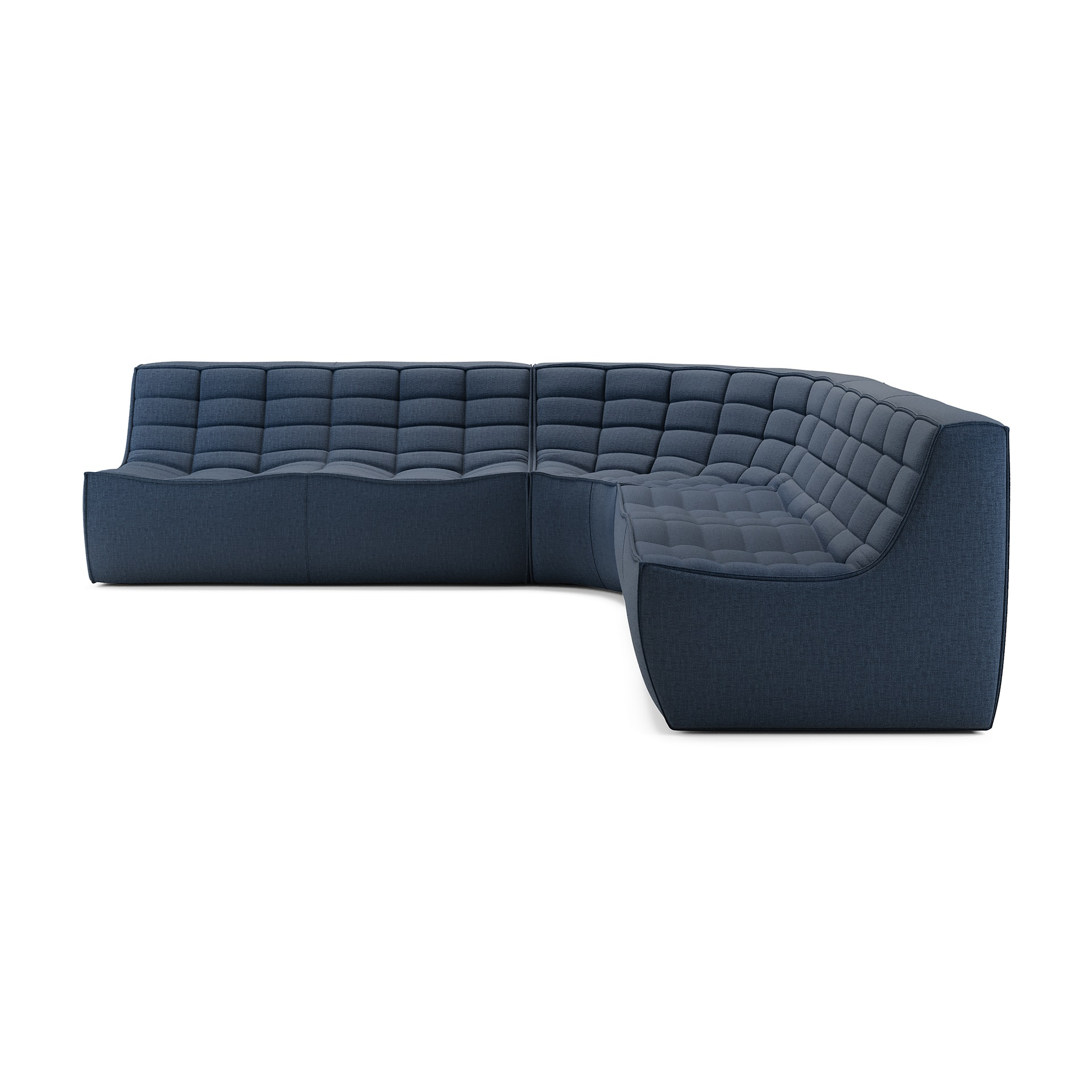 Modulaire bank N701 graphite set 2x2 seat 90° ronde hoek