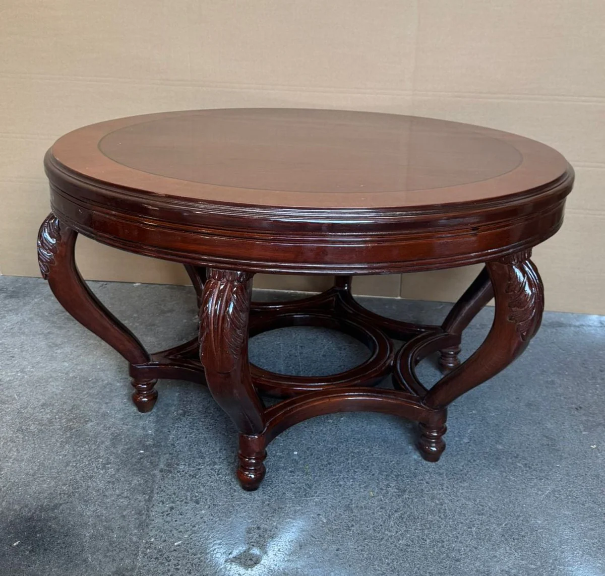 Baroque coffee table / living room table brown 100 cm - Baroque furniture