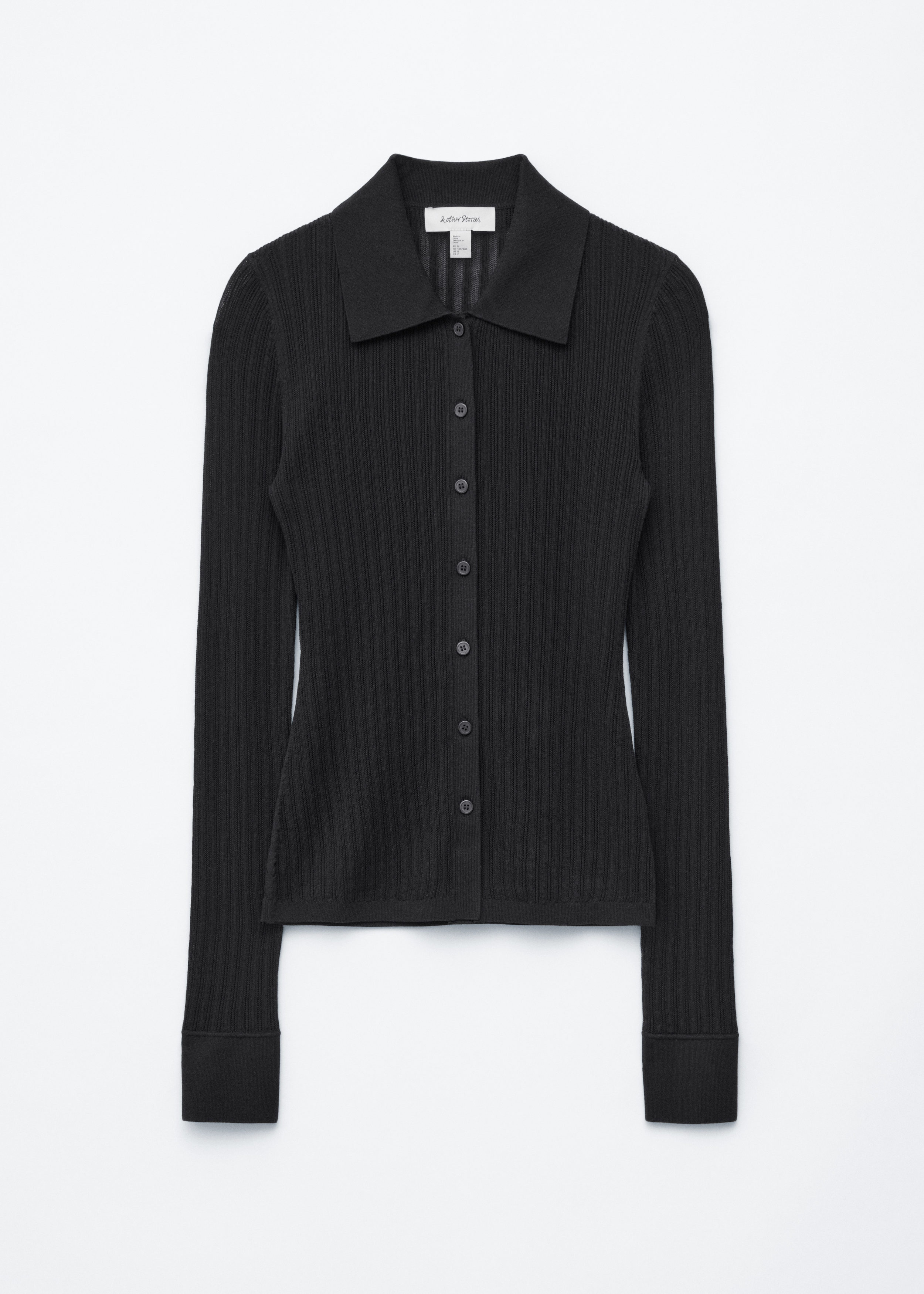 & Other Stories POINTELLE RIB POLO SHIRT