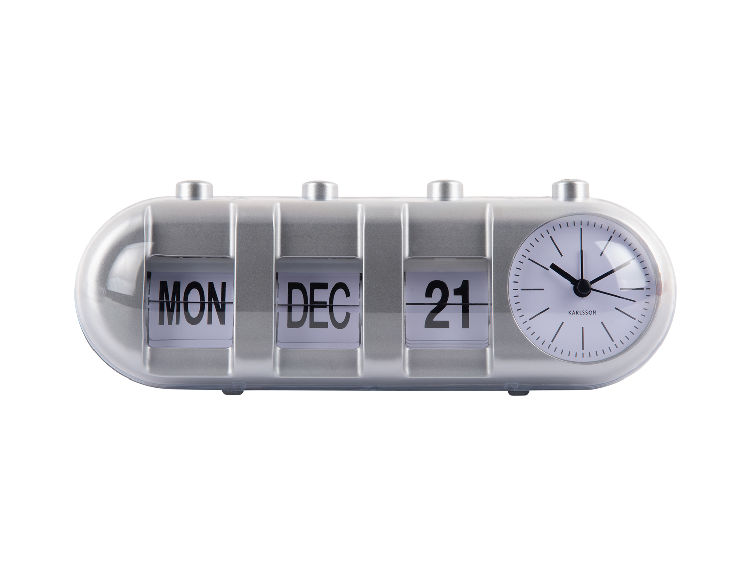 Wekker Retro Tube - Zilver