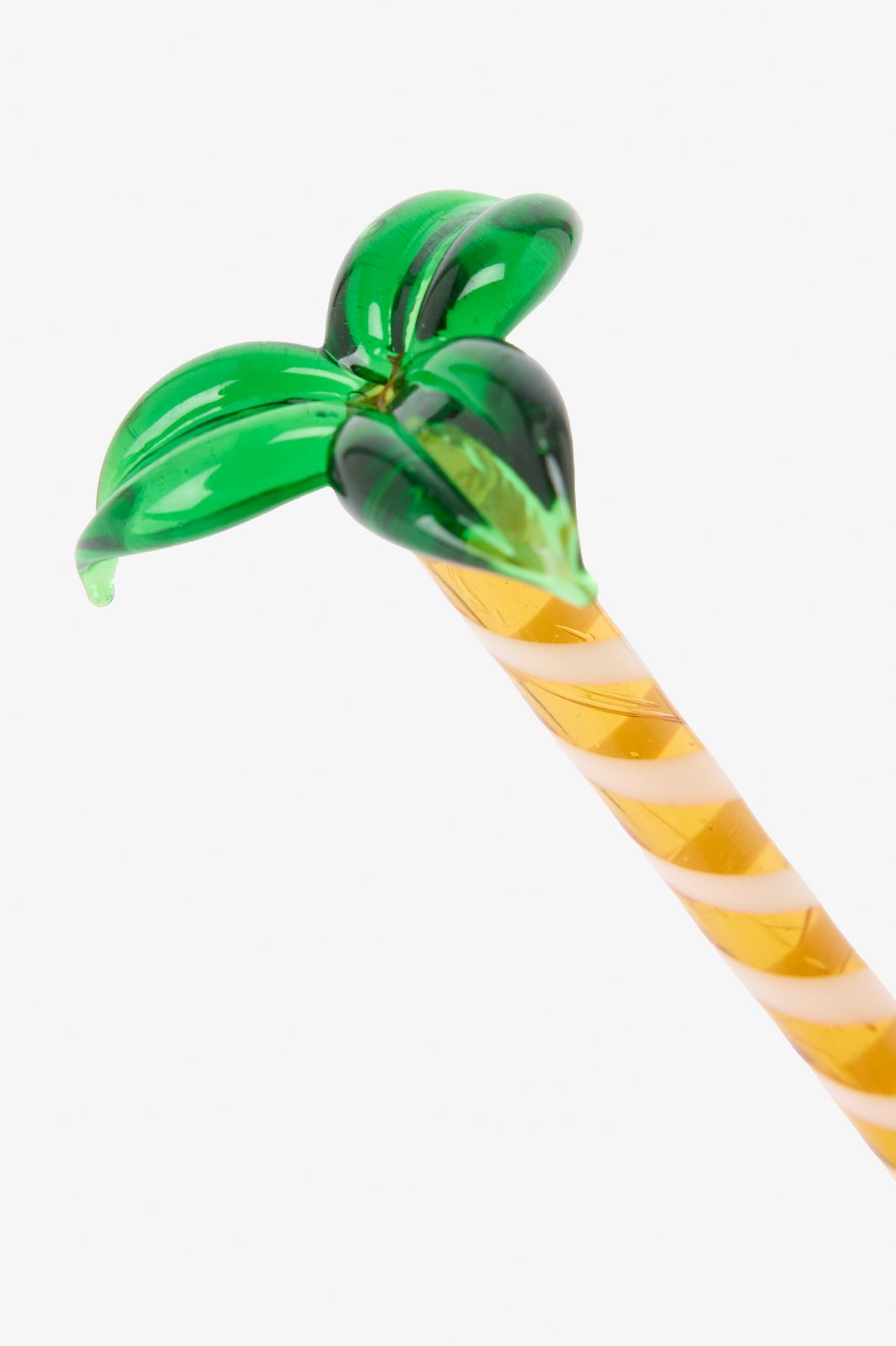 Glazen cocktail roerstaafje met palmboom