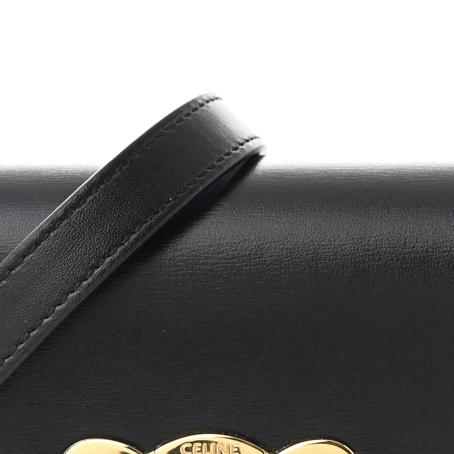 Shiny Calfskin Mini Triomphe Black - Top Club