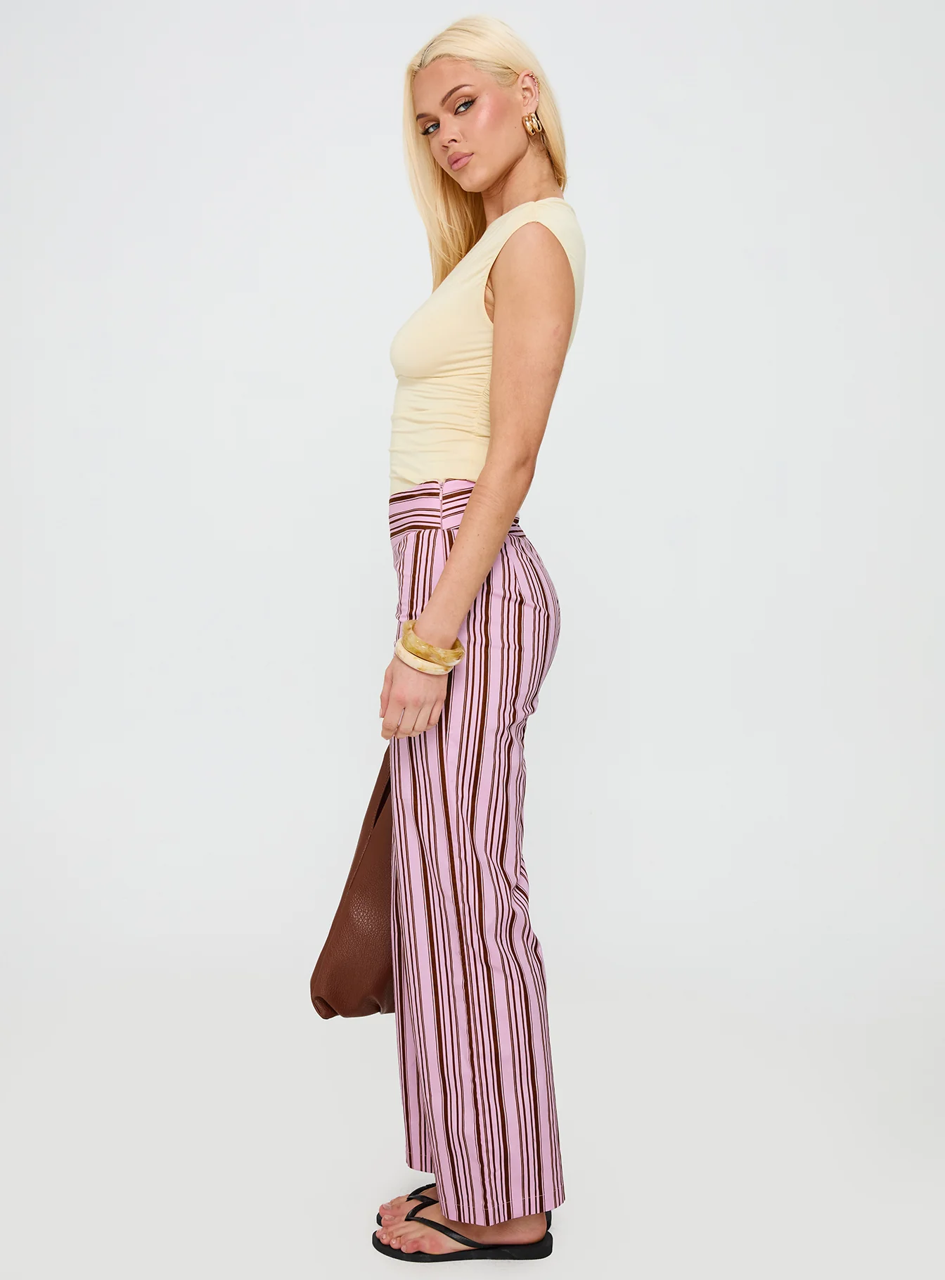 Leocadie Pants Pink Stripe
