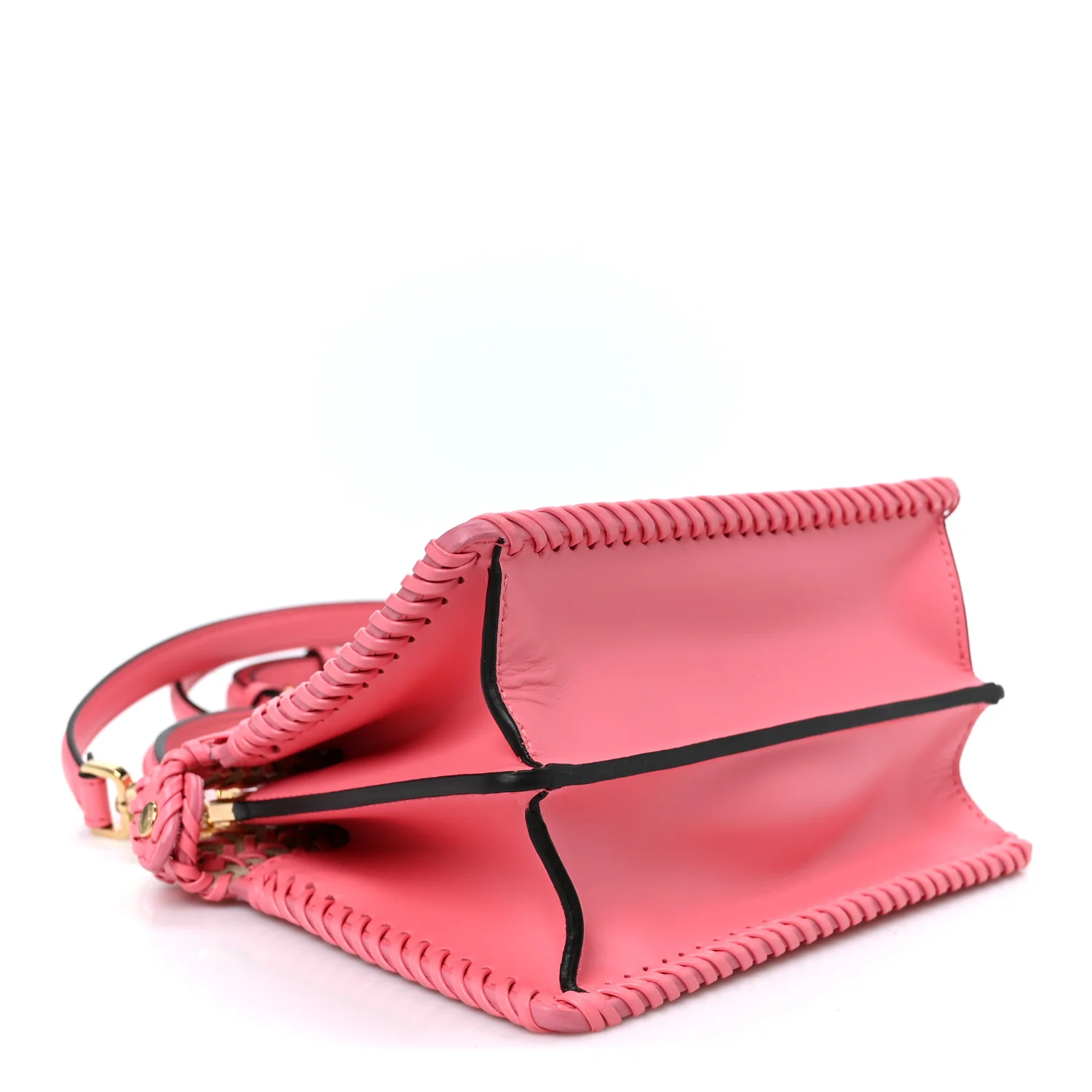 Vitello King Shiny Nappa Intreccio Petite Peekaboo I SEE U Satchel Pink Dalia - Top Club