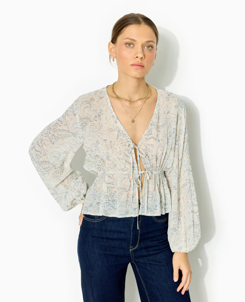 Pimkie Blouse manches longues motif cachemire