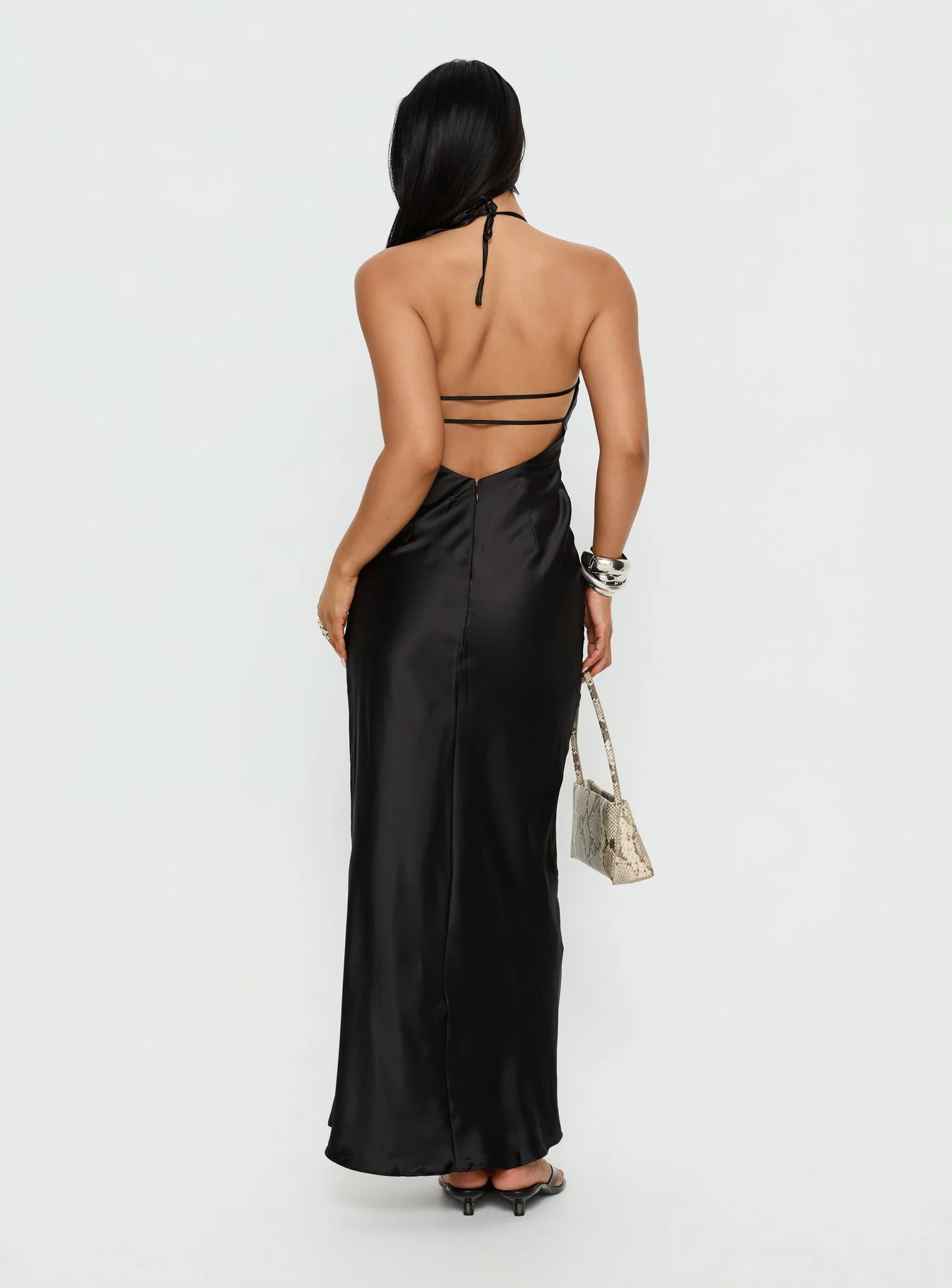 Nayani Halter Maxi Dress Black
