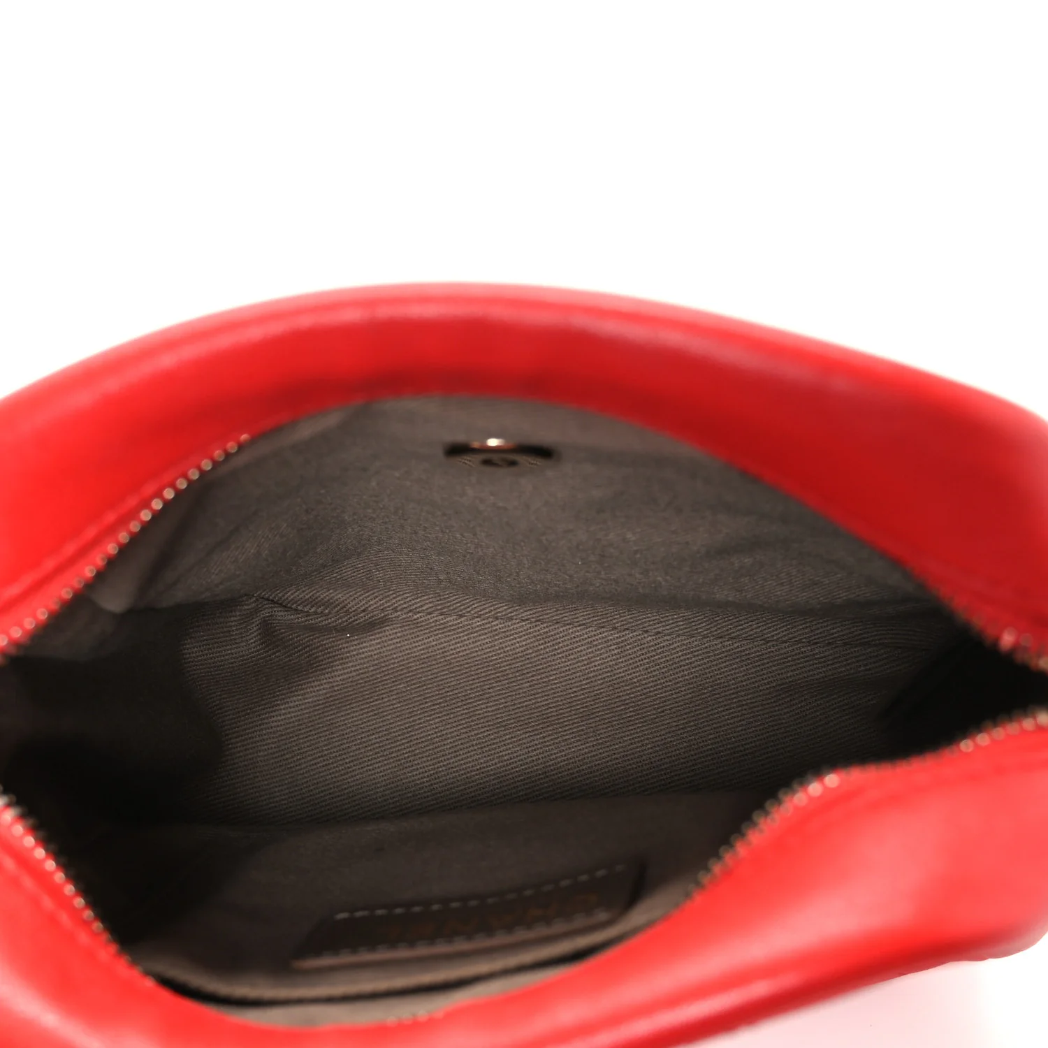 Goatskin Stitched Casual Trip North South Camera Case Red - Top Club