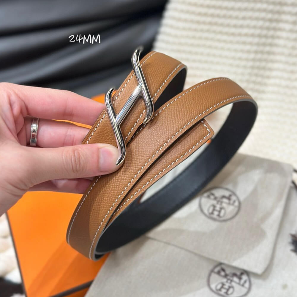 HDN belt buckle   Reversible leather strap 24 mm - Top Club