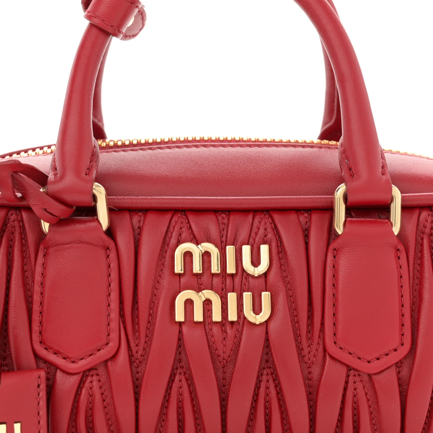 Nappa Matelasse Regular Arcadie Top Handle Bag Rosso - Top Club