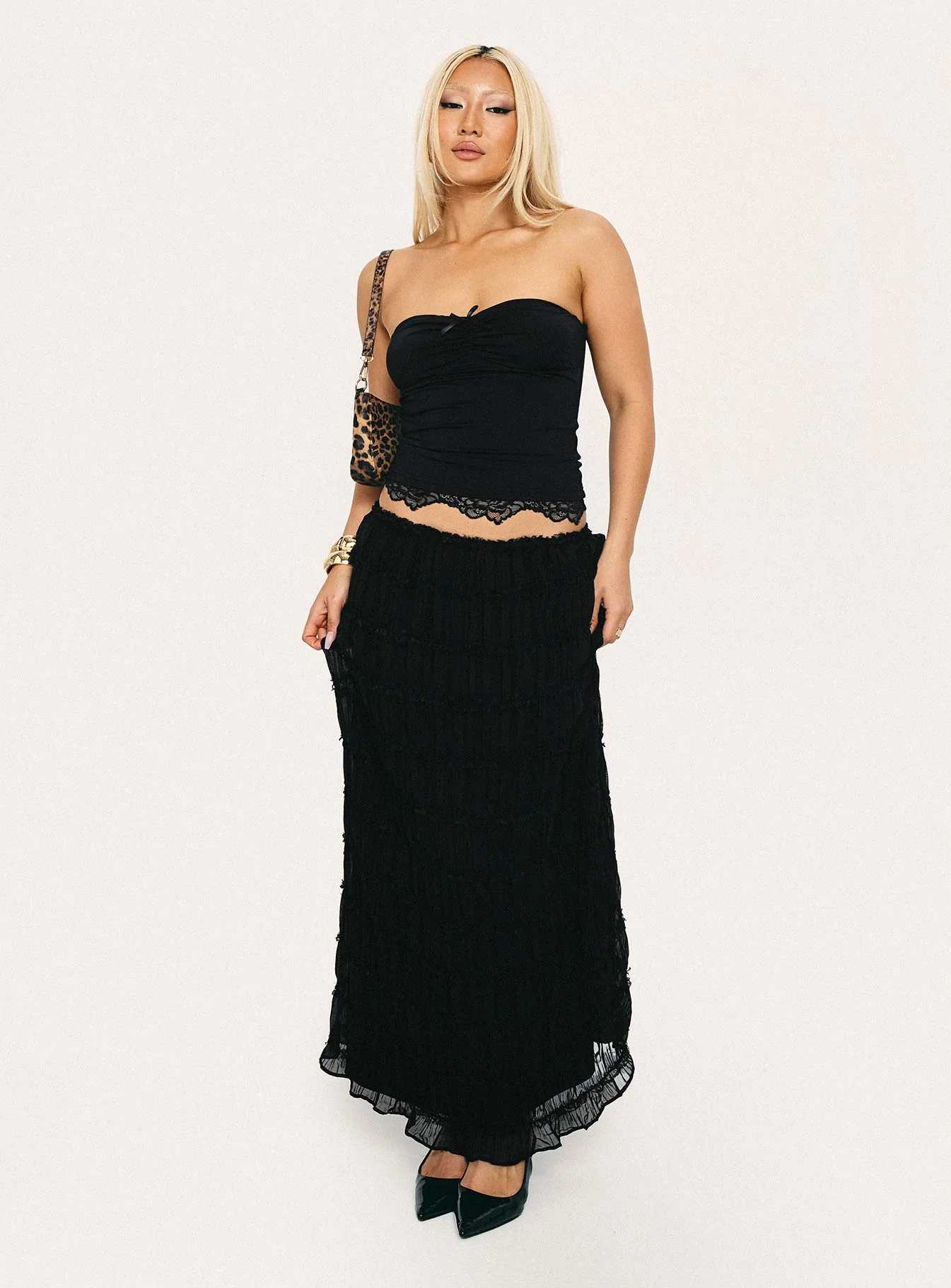 Estefania Maxi Skirt Black